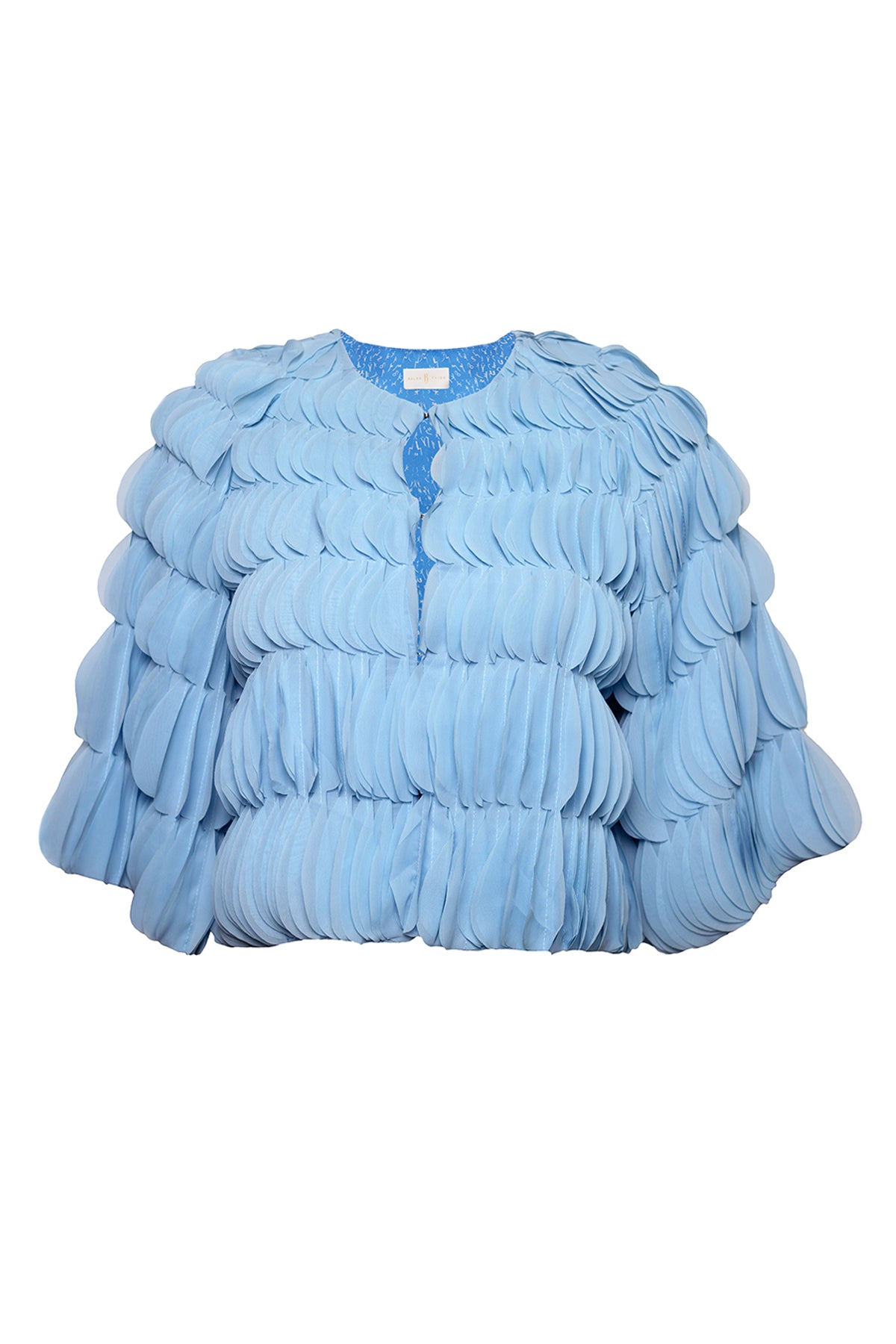 Black Lasercut Ripple Effect Short Jacket
