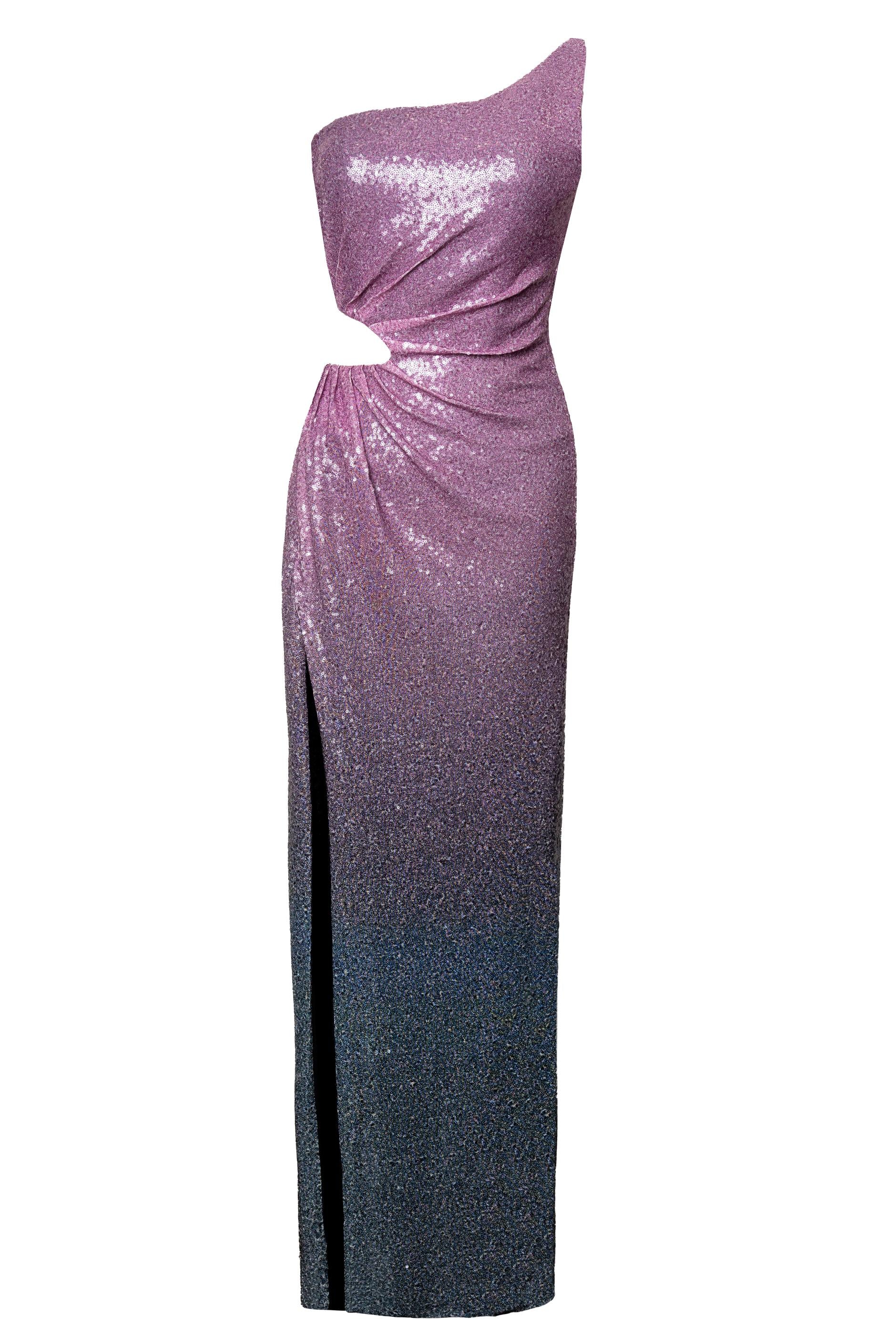 Black Pink Twilight One Shoulder Sequin Dress Belma Tvico Black Pink Twilight One Shoulder Sequin Dress Belma Tvico