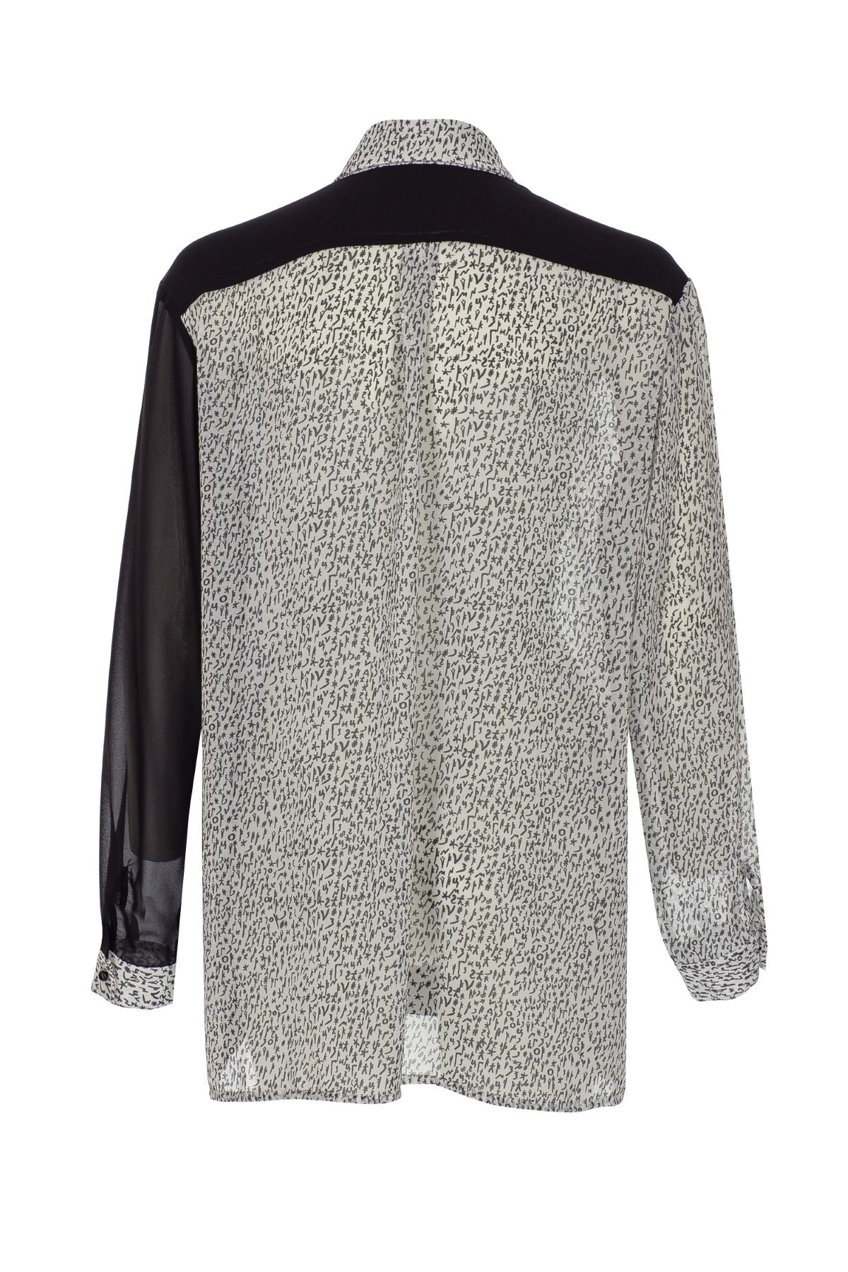 Bosančica Letters Two Colour Extra Long Print Shirt