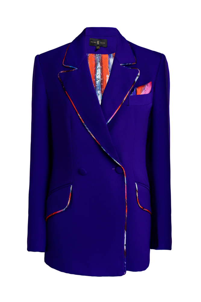 Purple Bosančica Statement Double Breasted Blazer