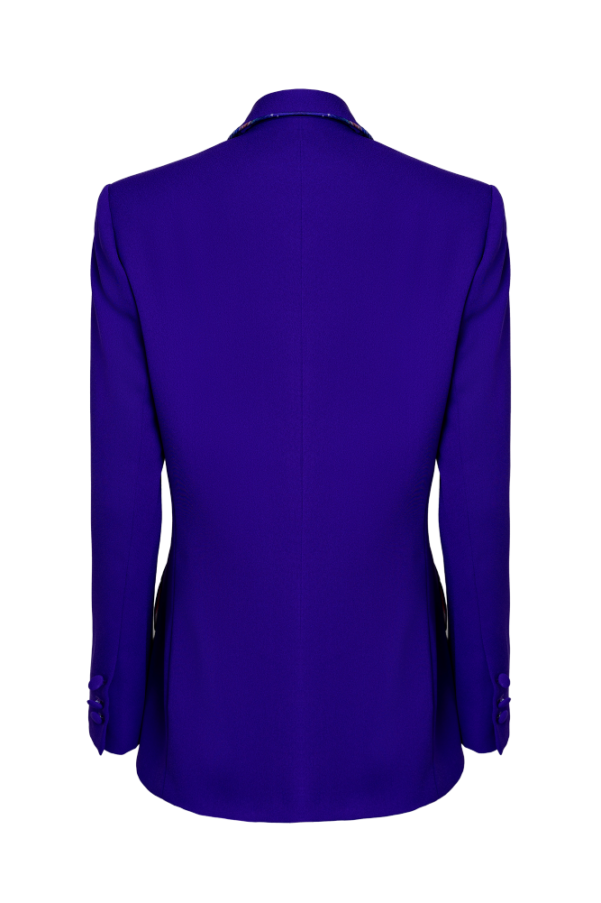Purple Bosančica Statement Double Breasted Blazer