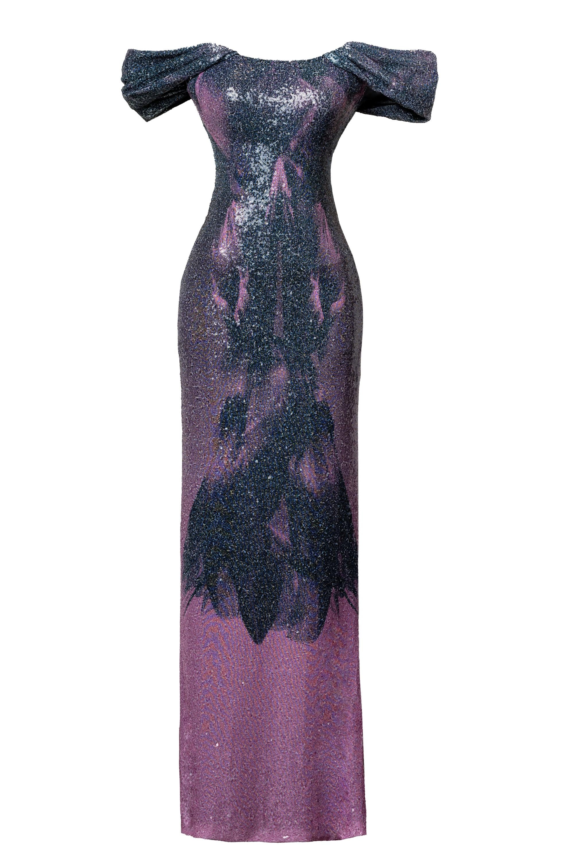 Black Pink Twilight Bodice Sequin Dress Belma Tvico Black Pink Twilight Bodice Sequin Dress Belma Tvico