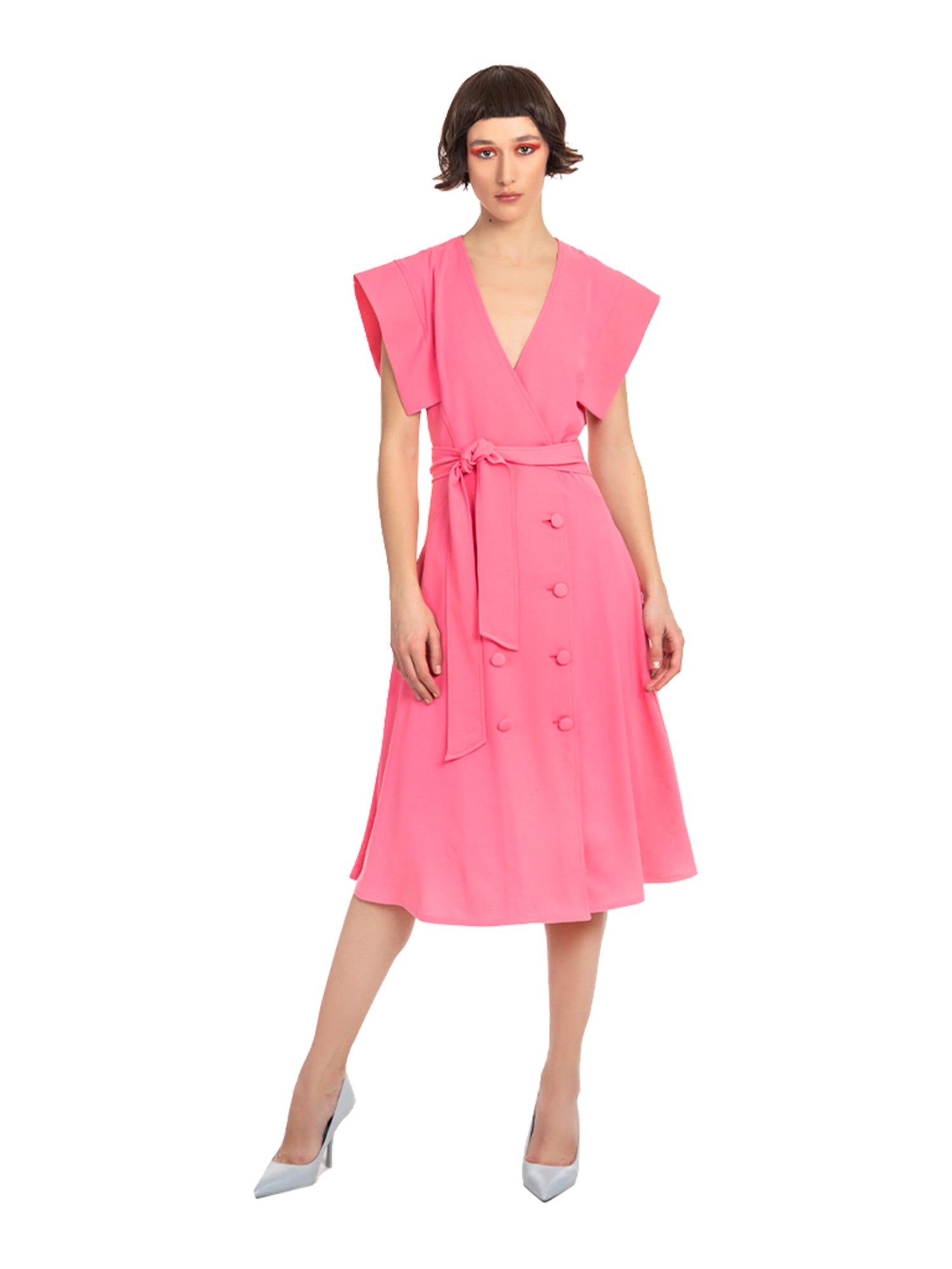 Pink Crepe Suit Dress