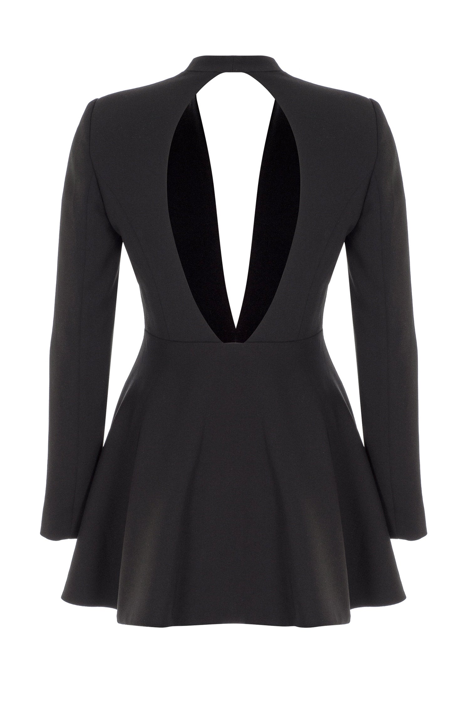 Black Crepe Aslıhan Güner Kılıç Cut-out Back Suit
