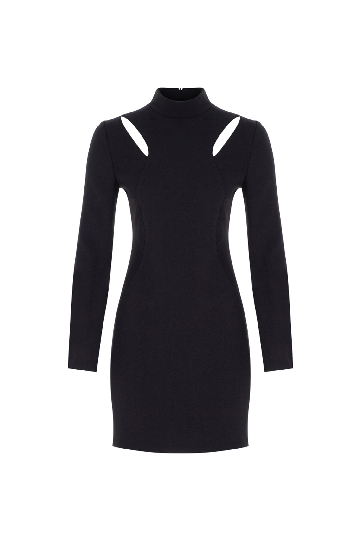 Black Beige Statement Mini Cocktail Dress