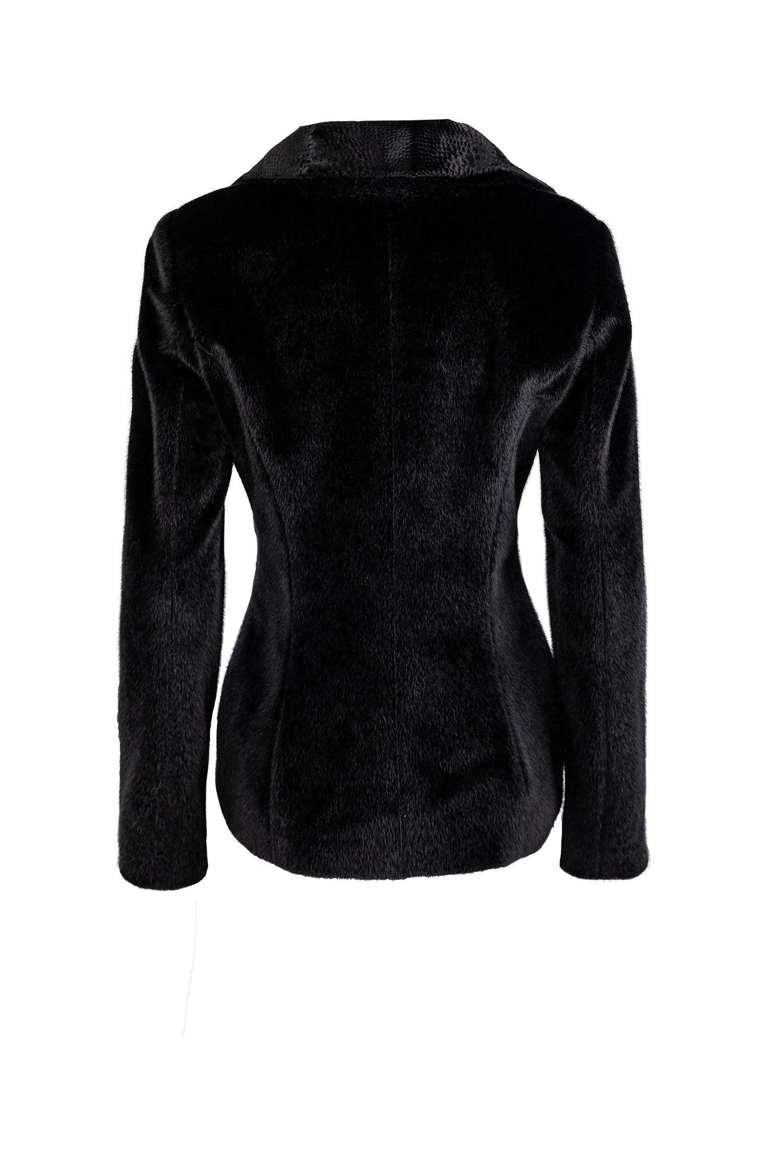 Black Faux-Fur Astrakhan Jacket