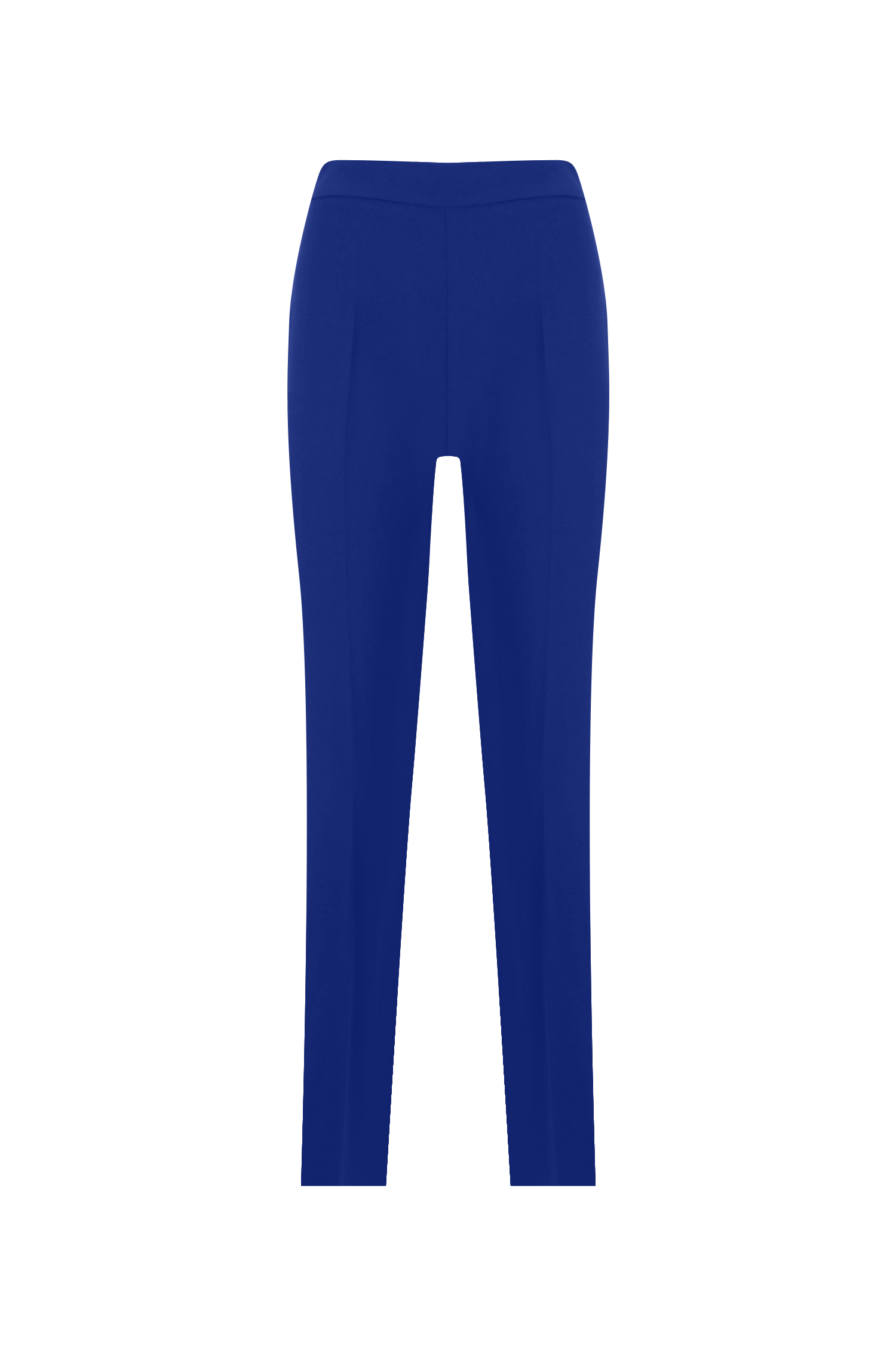 Blue Hip Length Cinched Blazer Suit