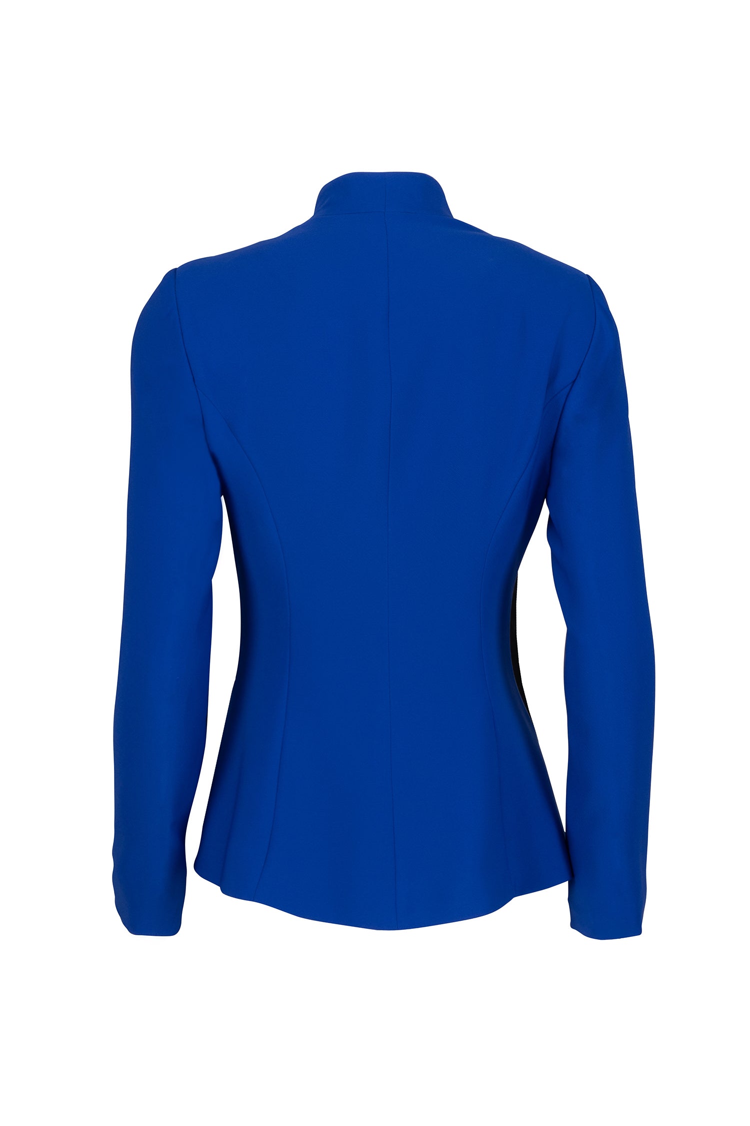 Blue Scarf Cut Out Cinched Blazer