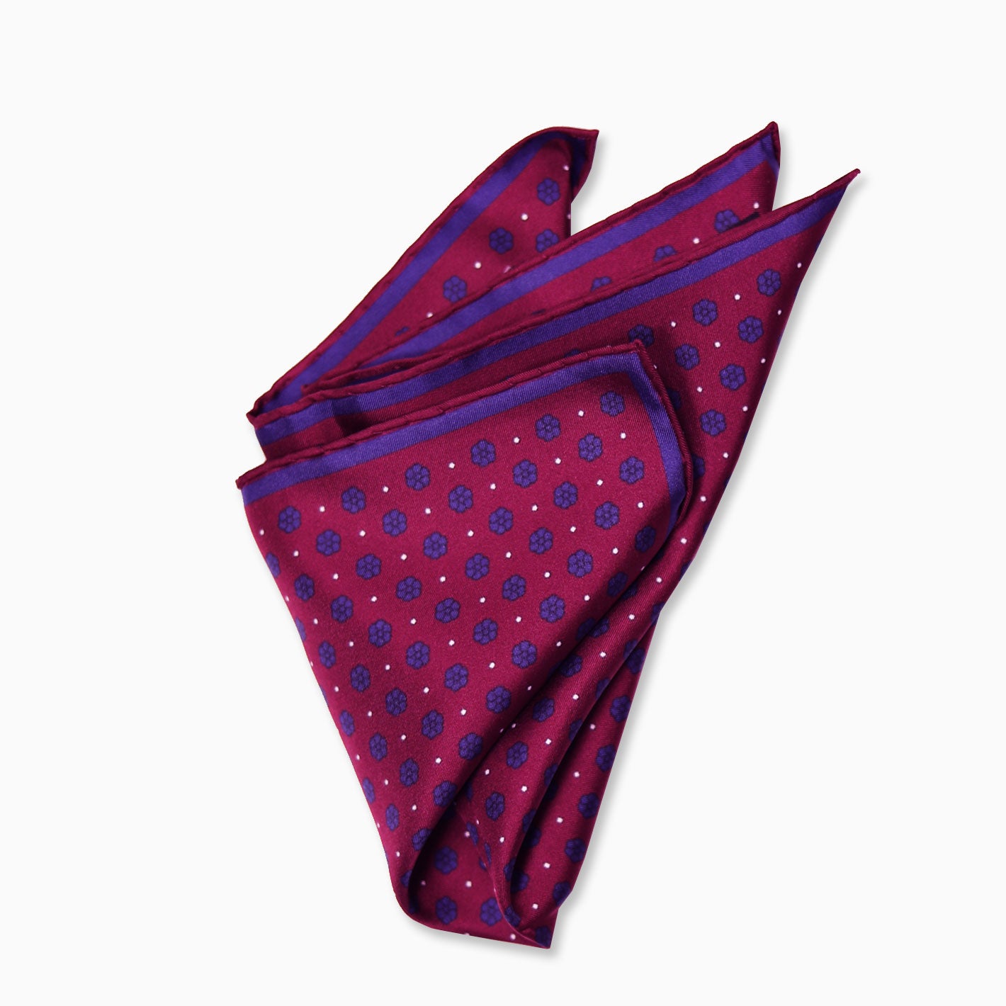 Bordeaux Navy Vijećnica Flower Tie Pocket Square Set