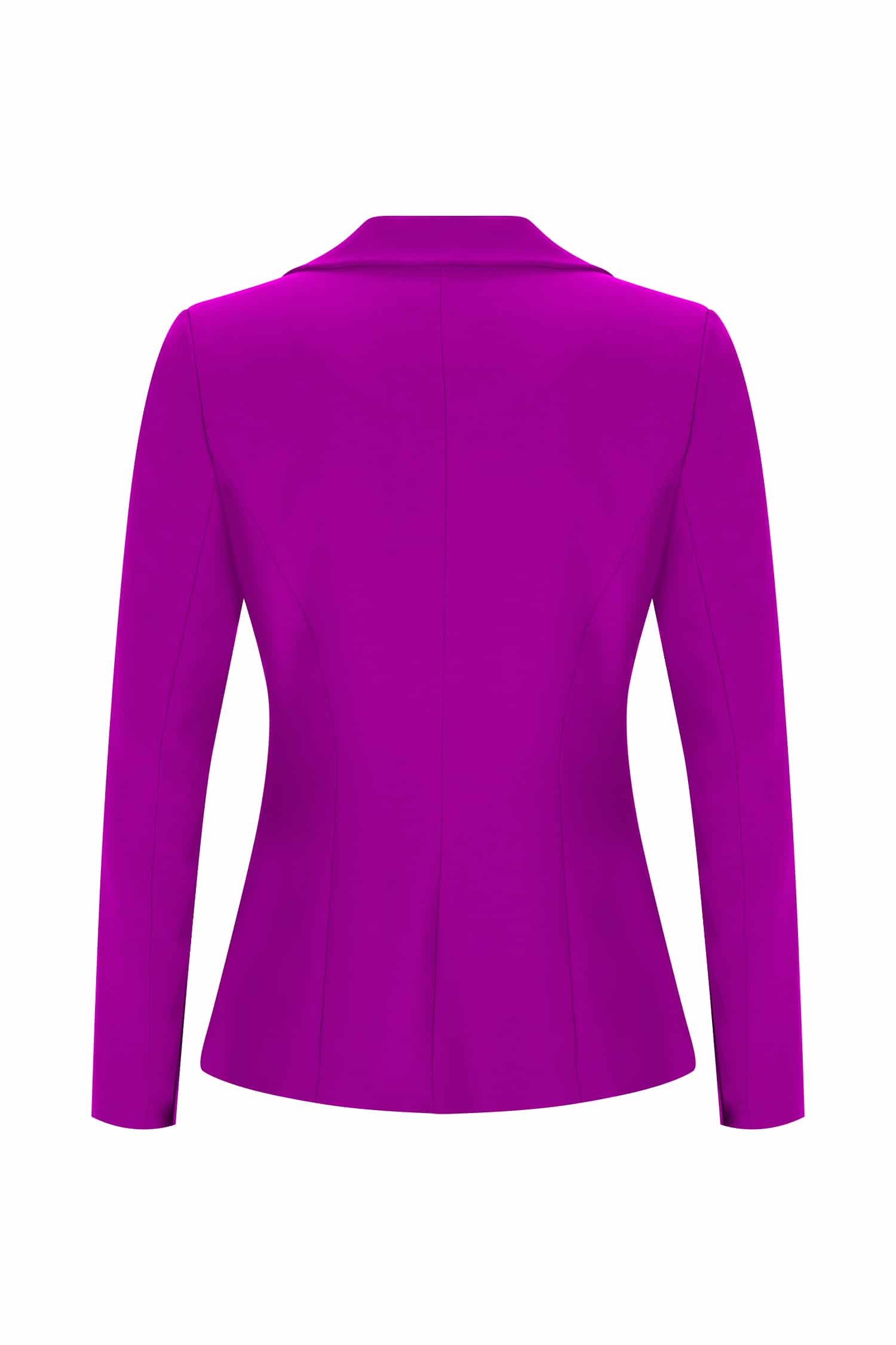 Fuchsia Plunging V-neckline Blazer