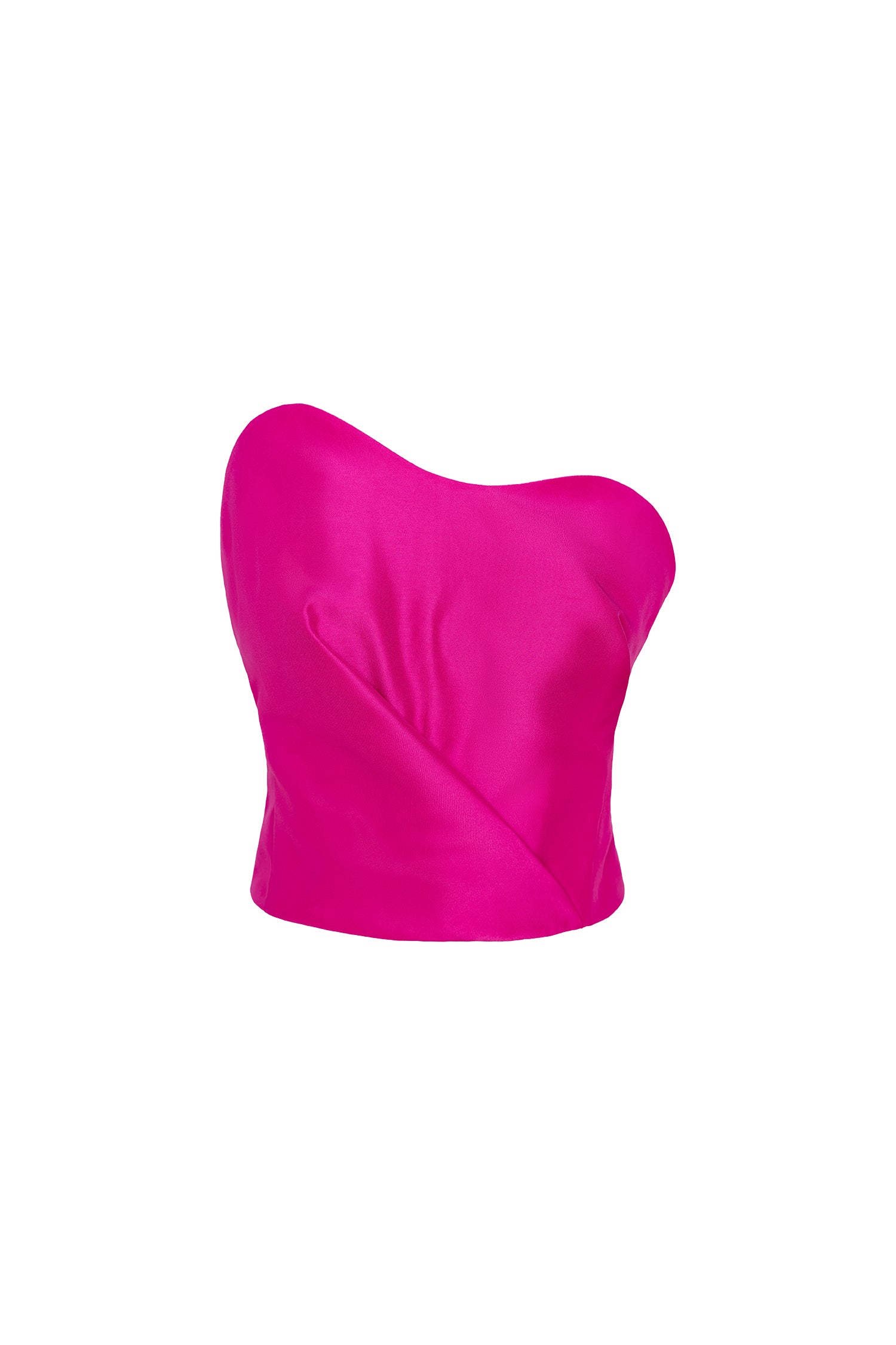 Fuchsia Duchesse Satin Bodice