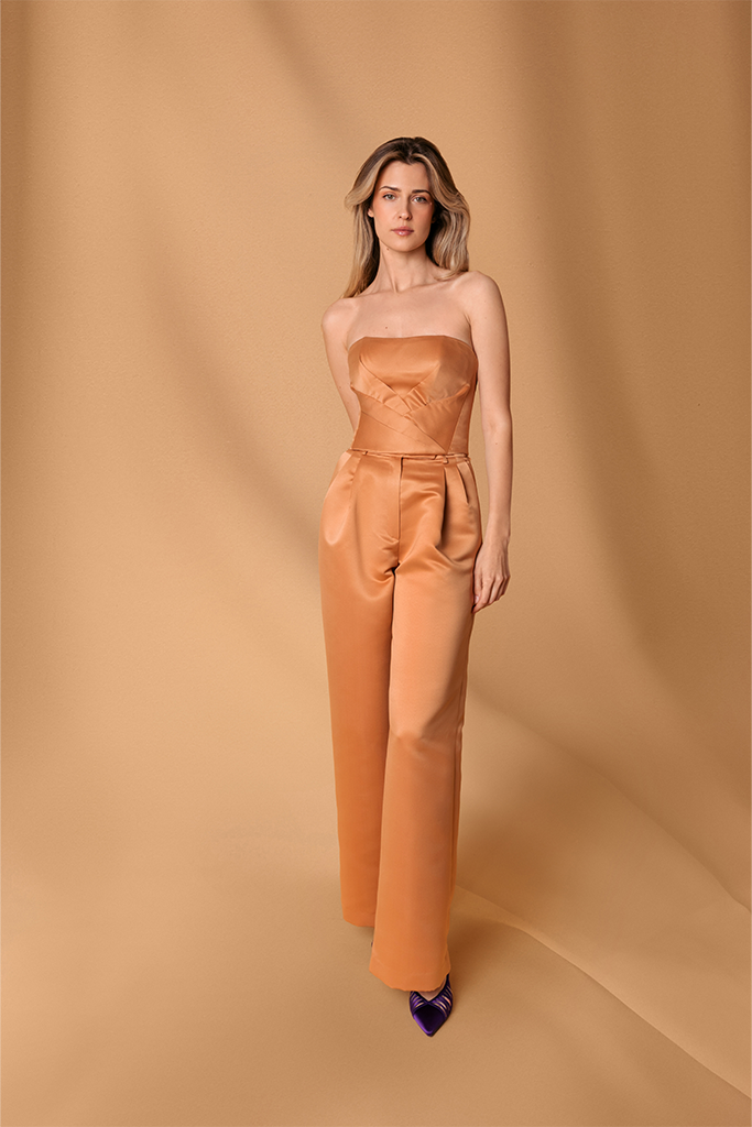 Gold Duchesse Satin Bodice