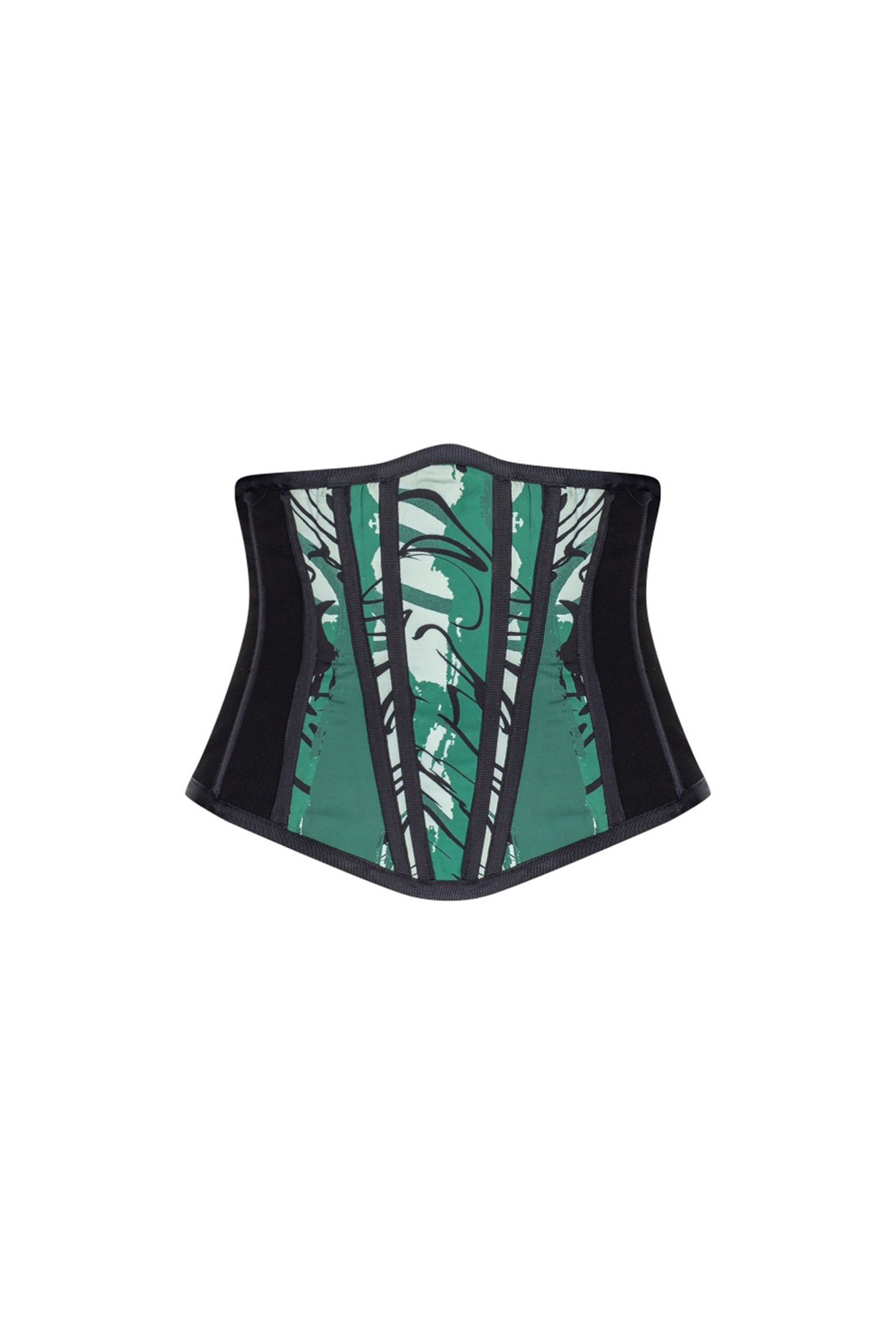 Green Black Bosančica Print Corset Belt