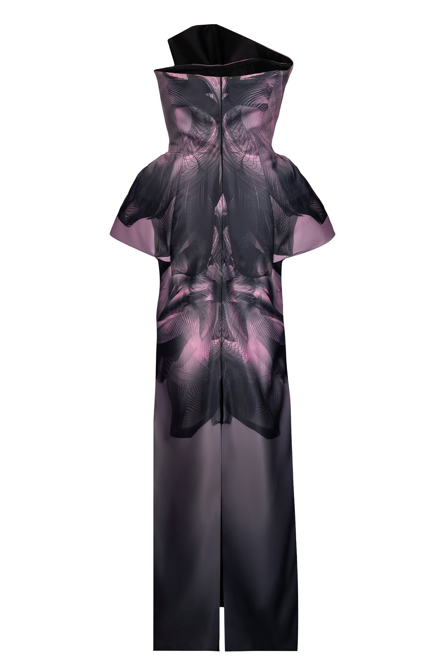 Made-to-Order Black Pink Twilight Corseted Maxi Gown