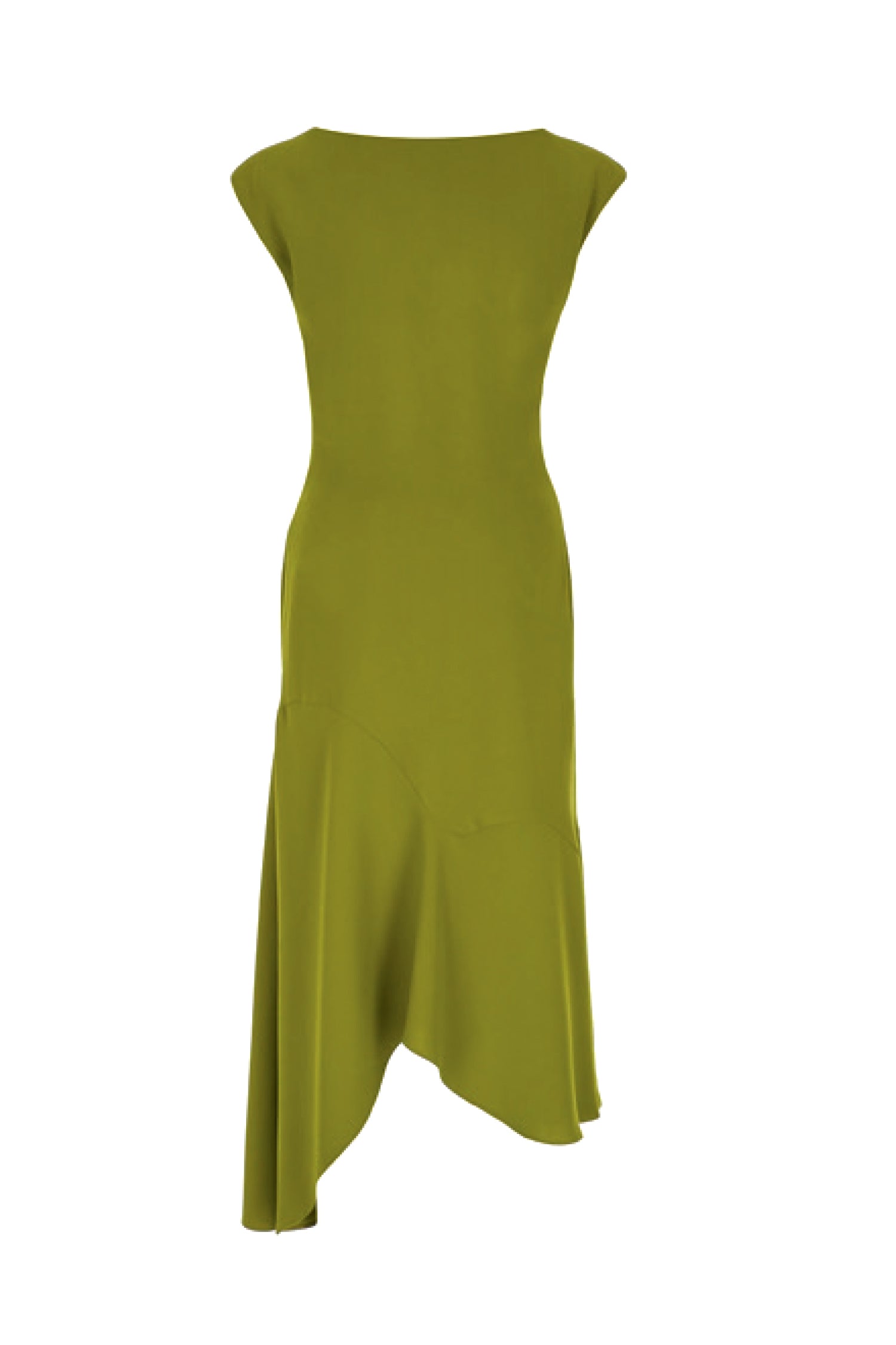 Moss Green Backless Summer Dress
