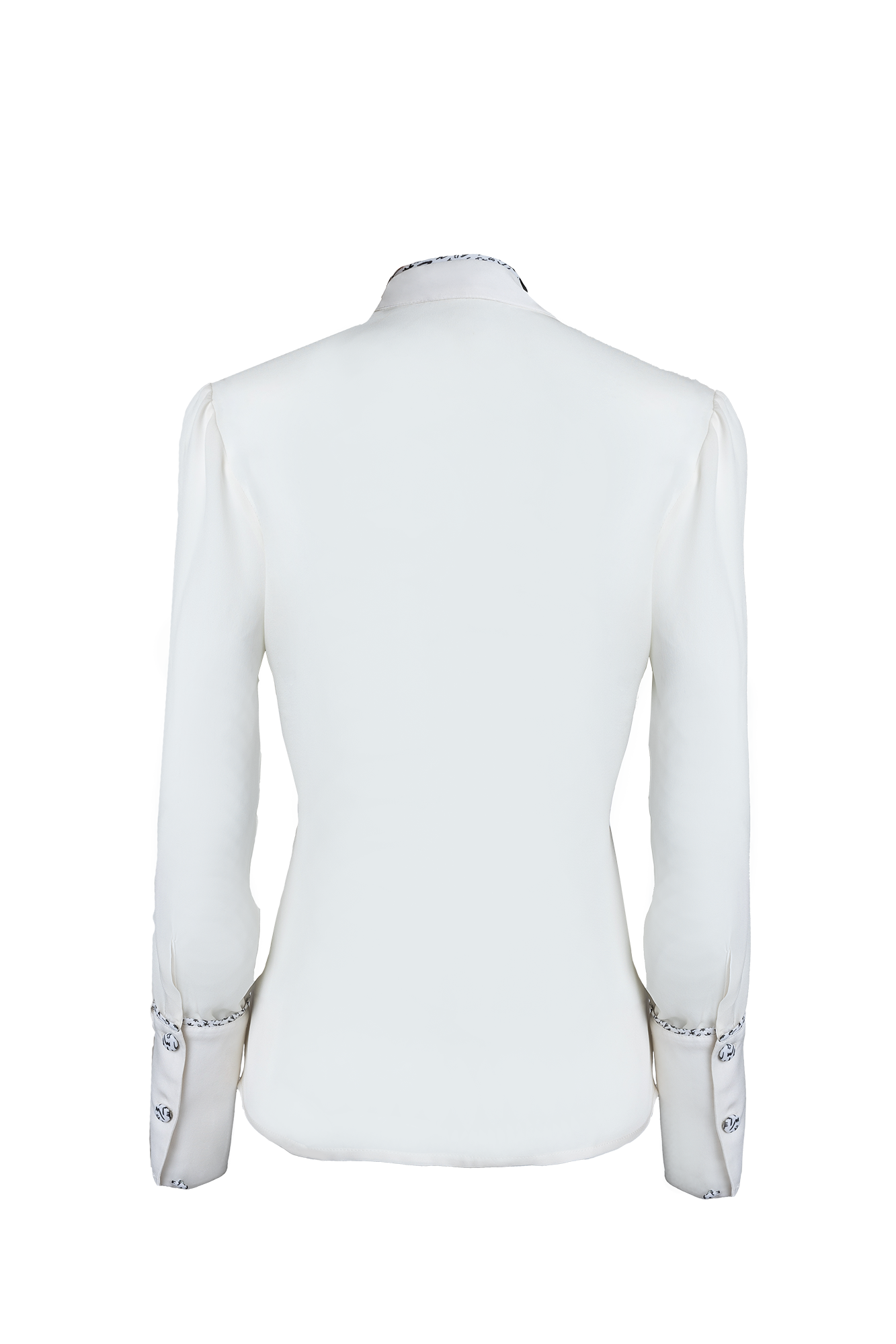 Off White Crepe De Chine Silk Shirt