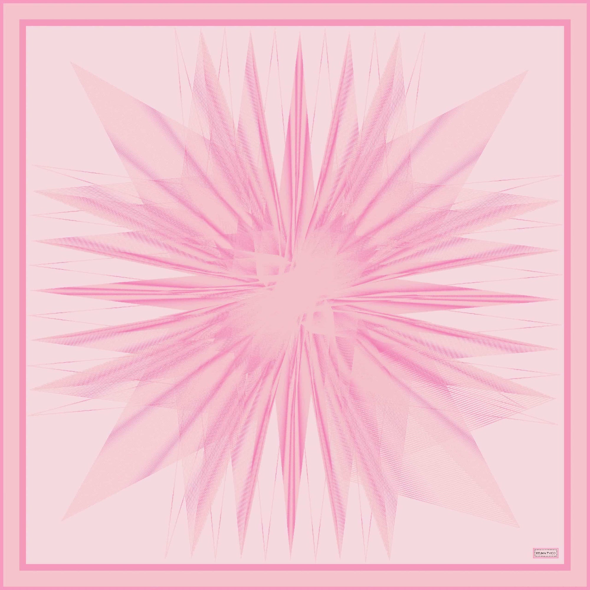 Pale Rose Pink Vega Printed Silk Scarf