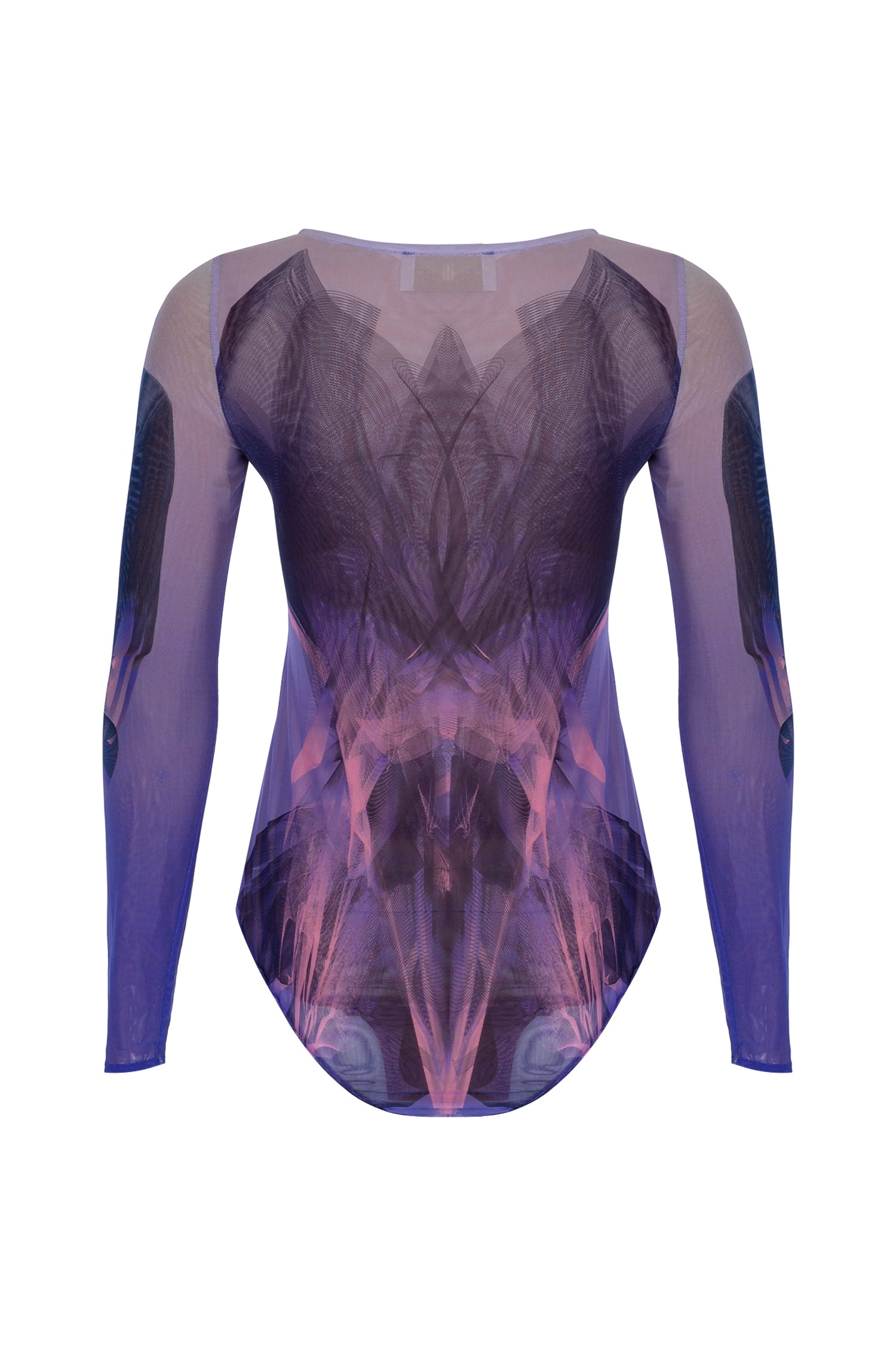 Pastel Blue Sheer Custom Print Bodysuit