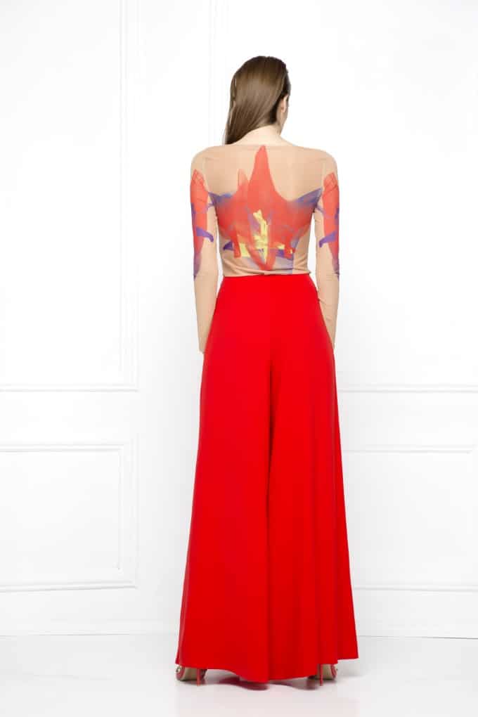 Peach Red Yellow Expanding Print Bodysuit