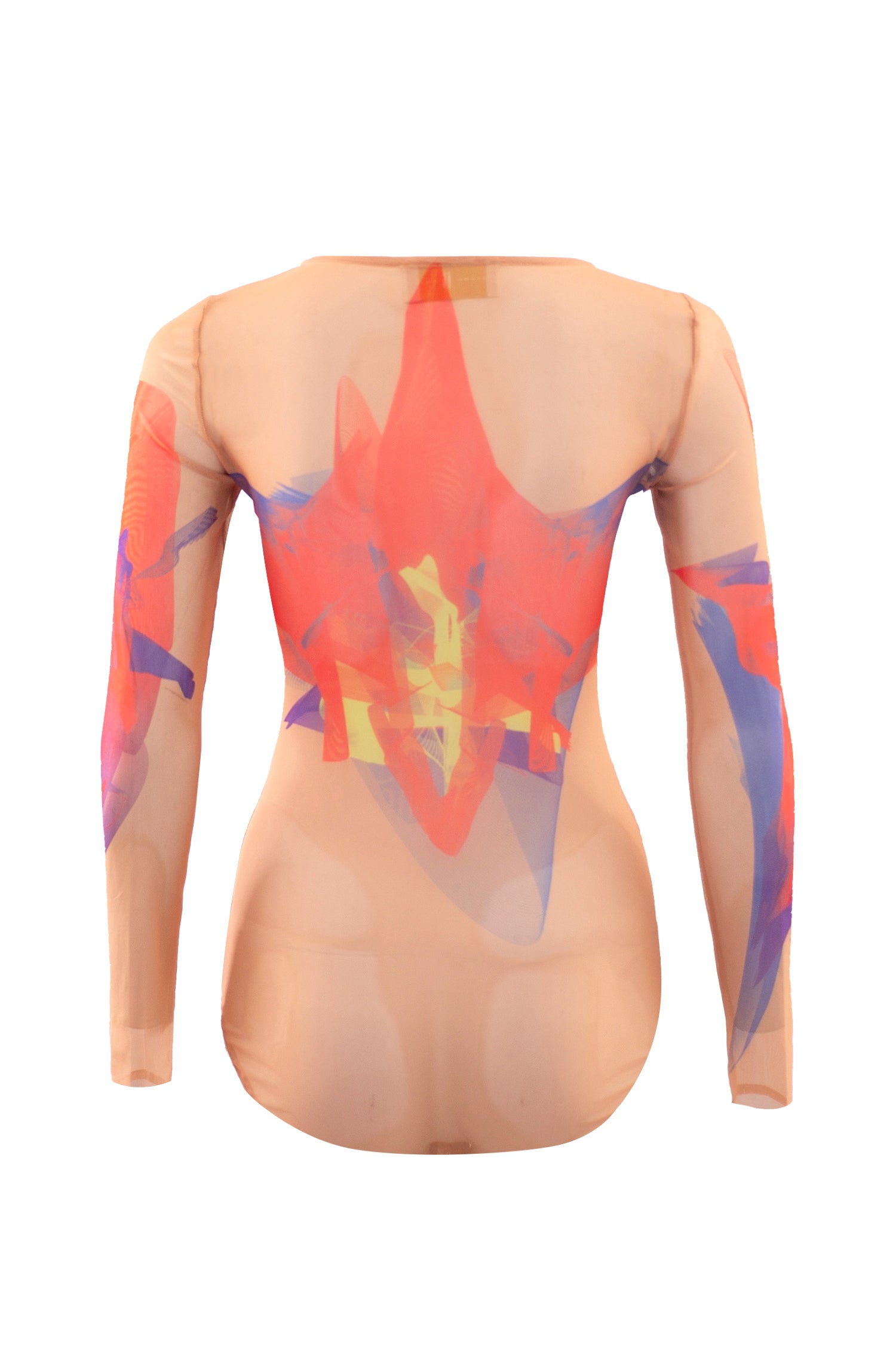 Peach Red Yellow Expanding Print Bodysuit