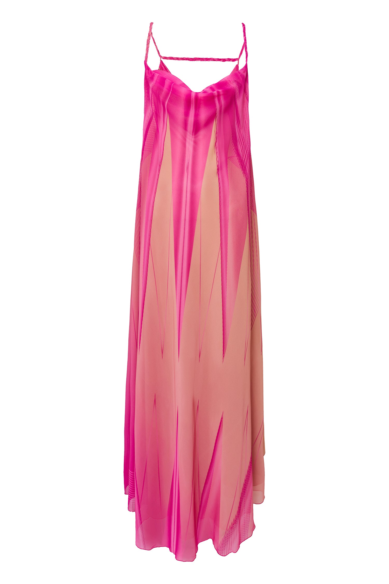 Pink Orange Summer Maxi Dress
