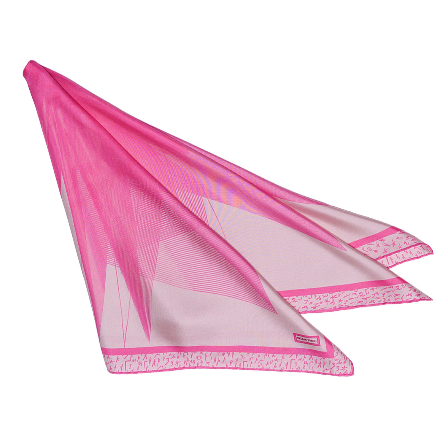 Fuchsia Pink Vega B Printed Silk Scarf