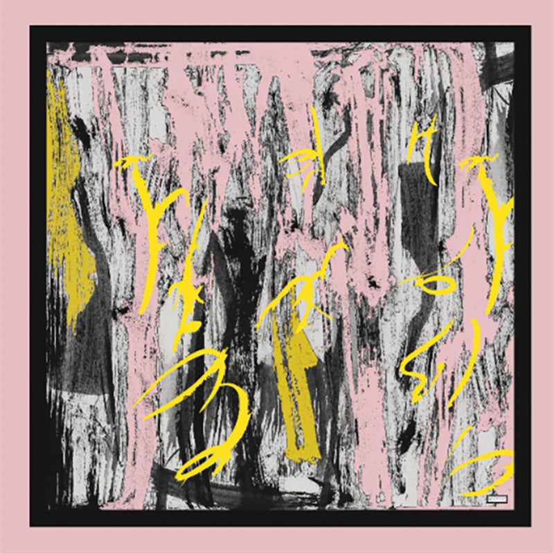 Pink Yellow Black Lines Bosančica Silk Scarf
