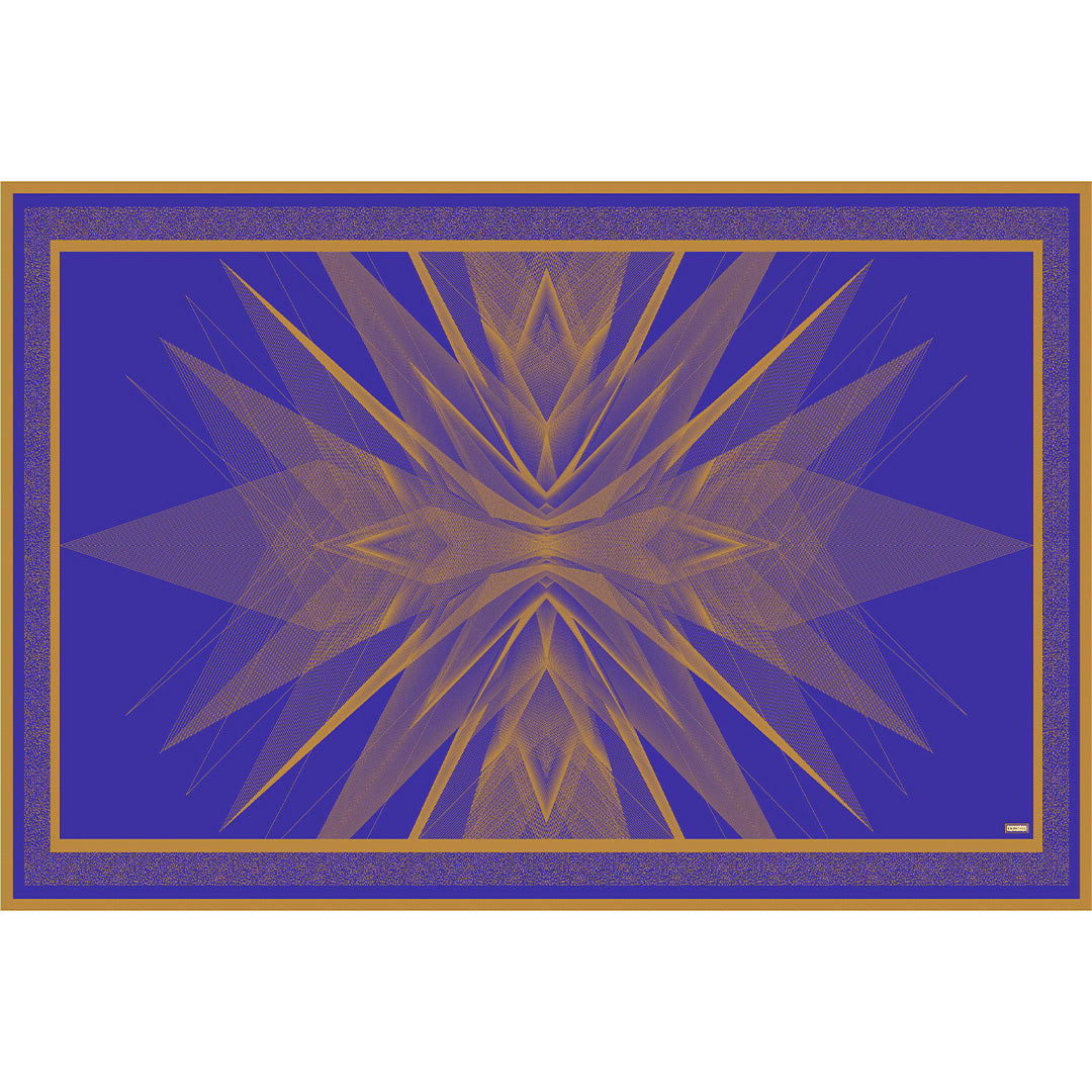 Purple Gold Ariel Cotton Silk Pareo Scarf