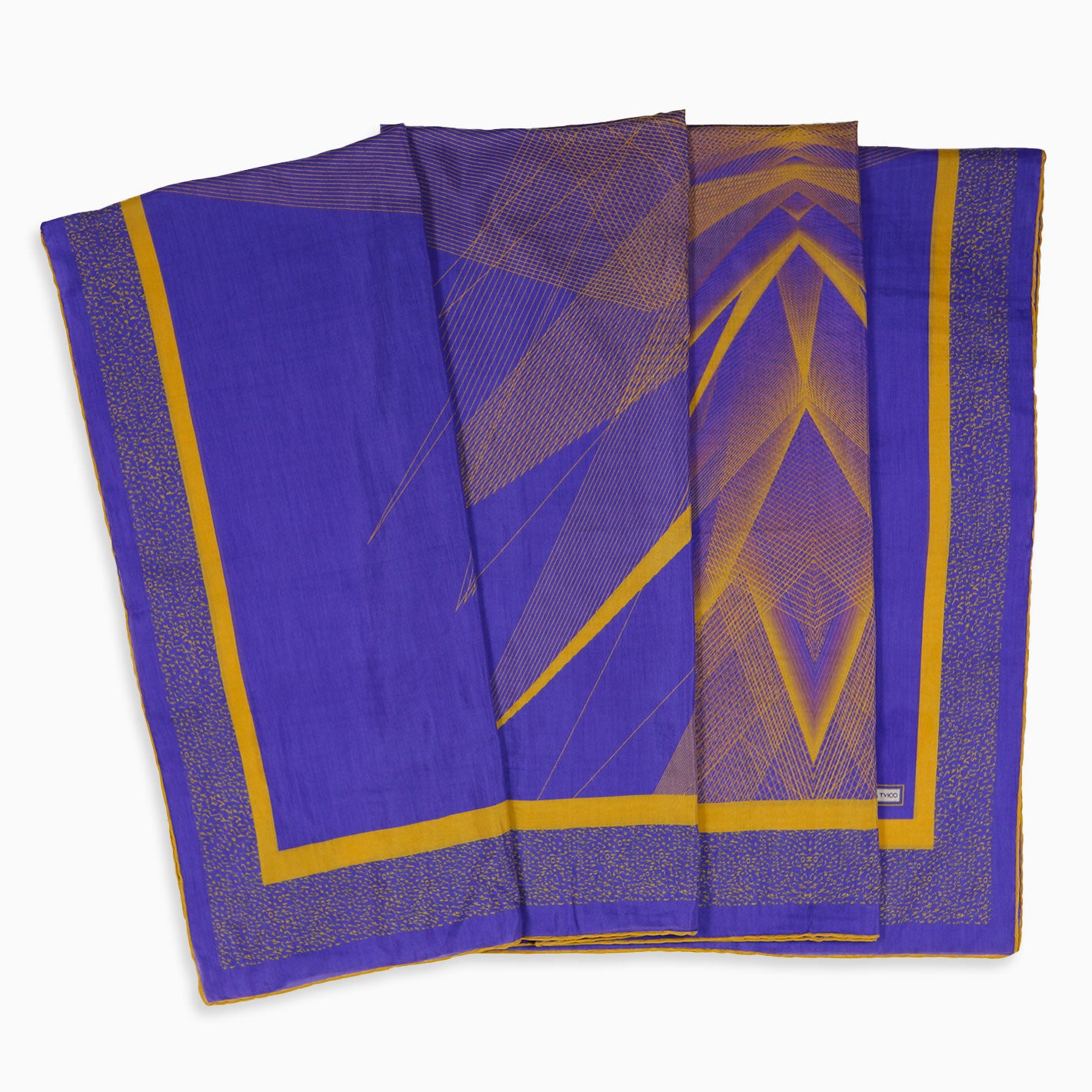 Purple Gold Ariel Cotton Silk Pareo Scarf
