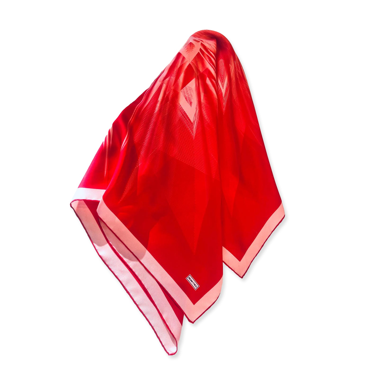 Red Ivory White Orion Printed Silk Scarf