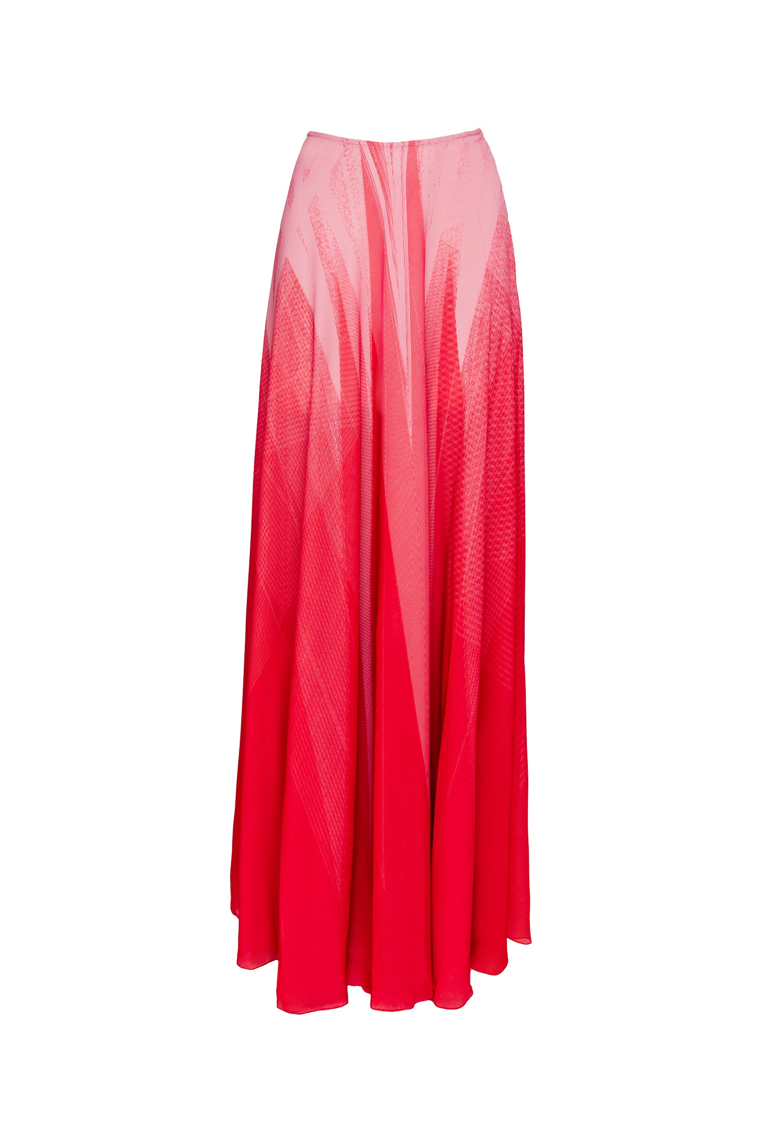 Red Orion Custom Print Maxi Skirt