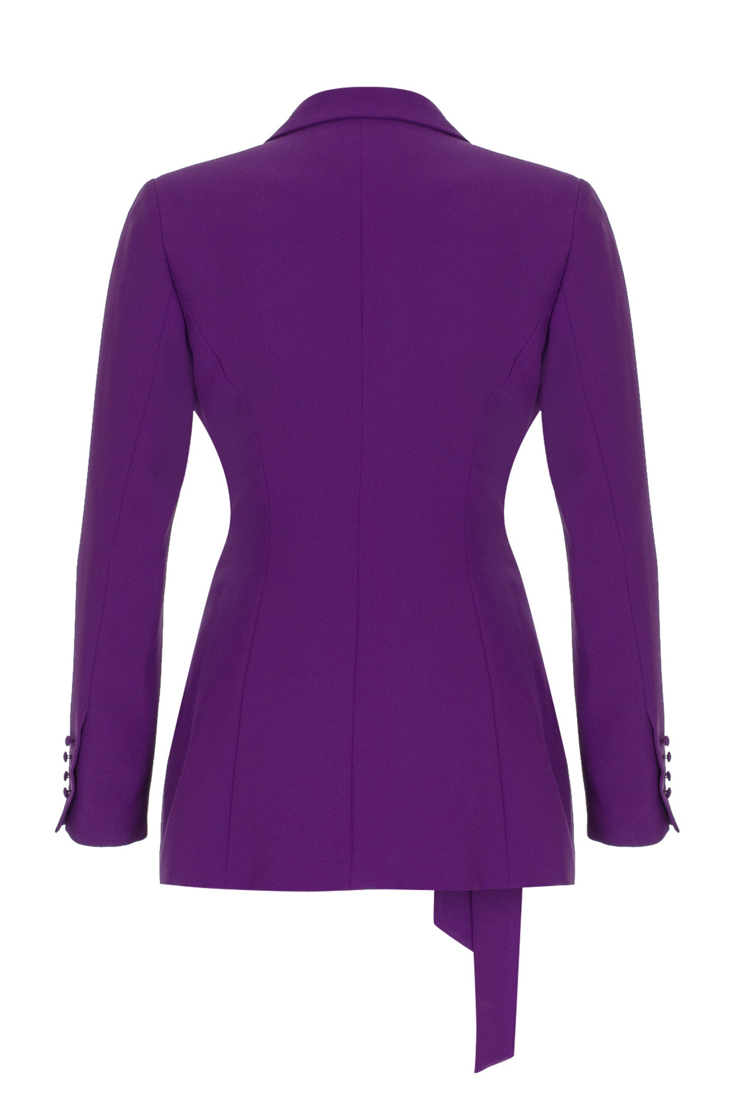 Violet Crepe Tailored Silhouette Blazer