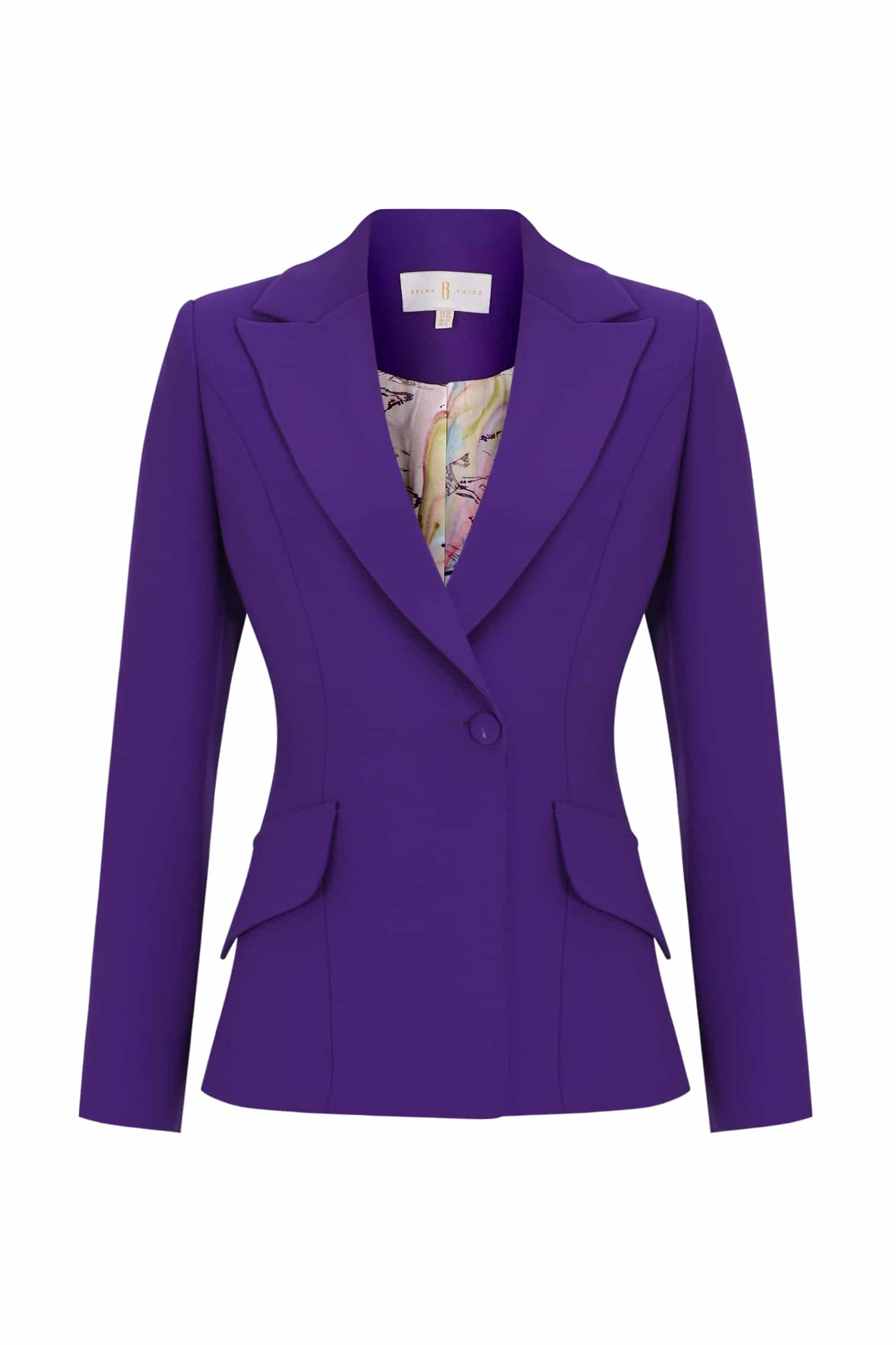 Violet Plunging V-neckline Blazer