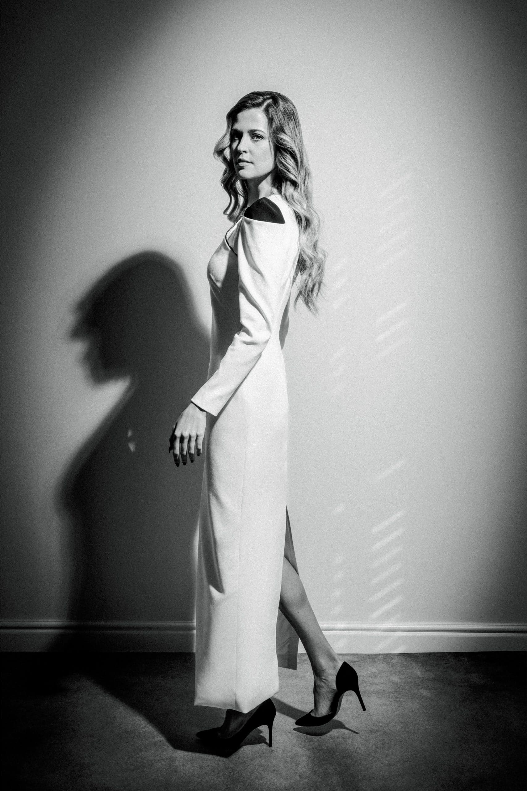 White Shoulder Cutout Maxi Dress