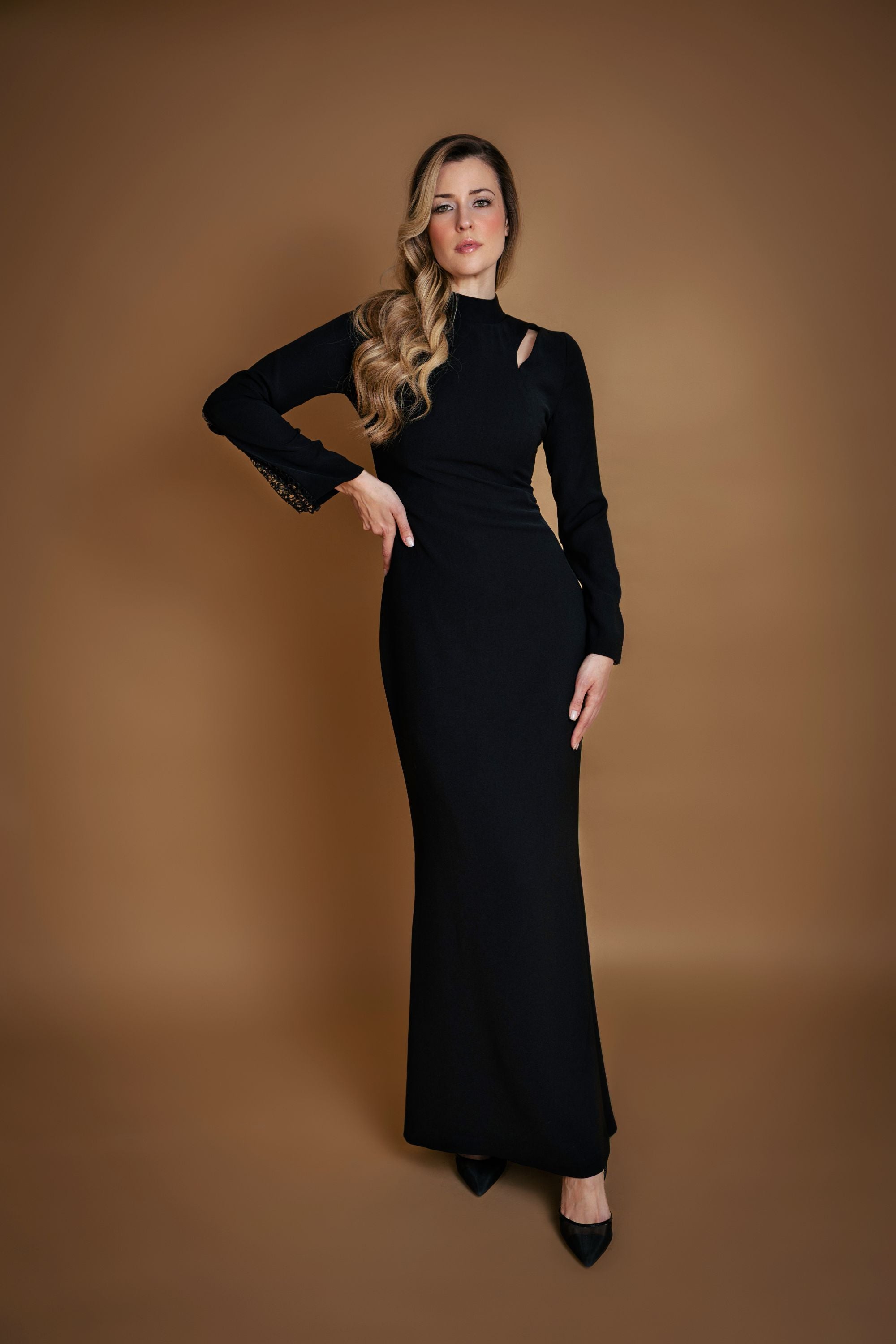 Black Laced Maxi Cocktail Dress – Belma Tvico