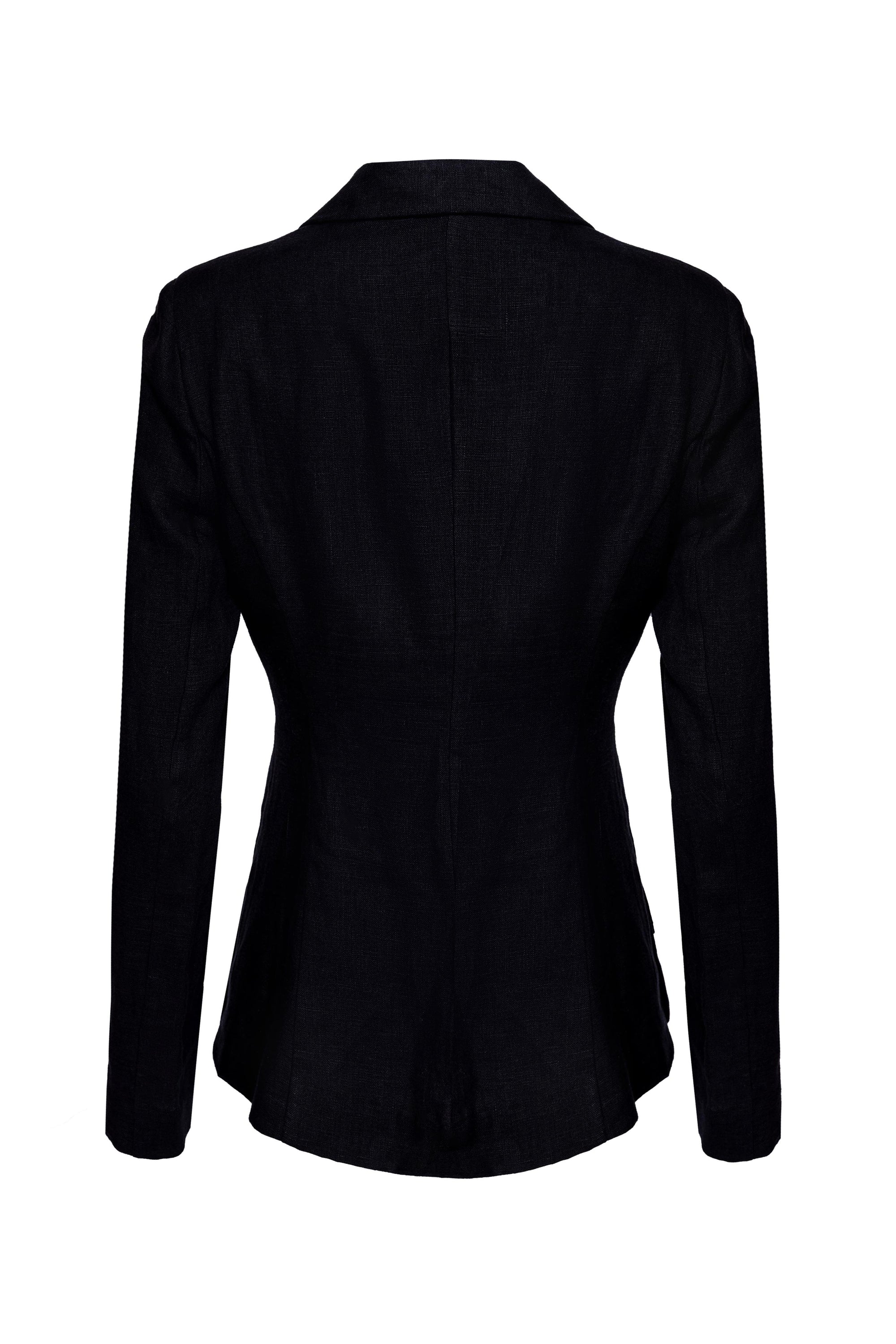 Black Linen Tailored Blazer