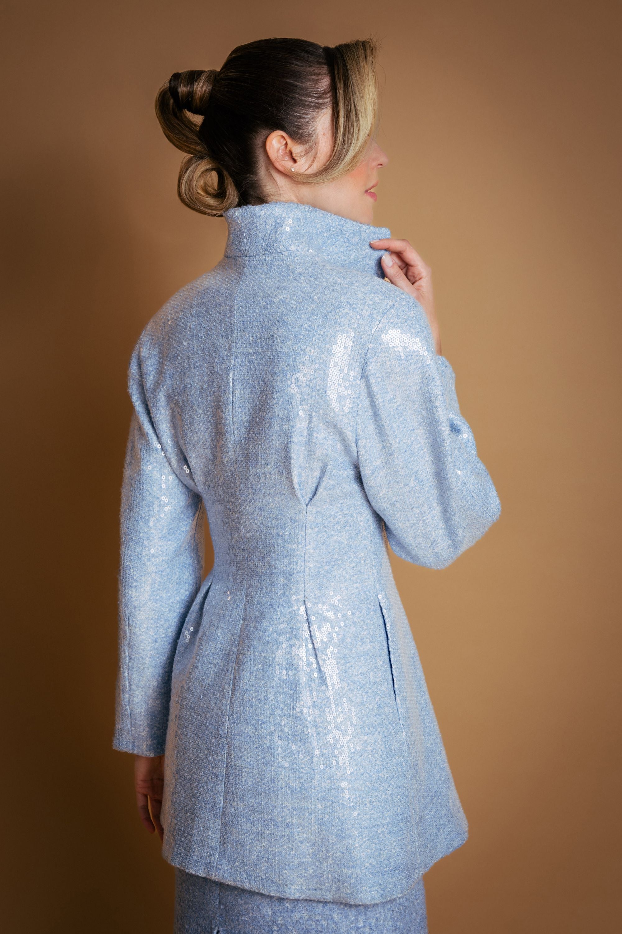 Light Blue Wool Payette Jacket