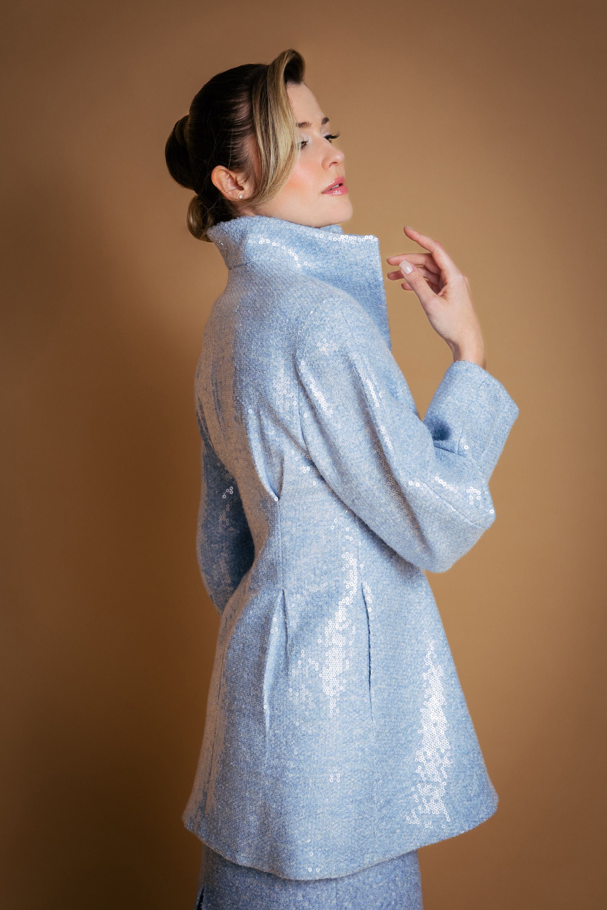 Light Blue Wool Payette Jacket