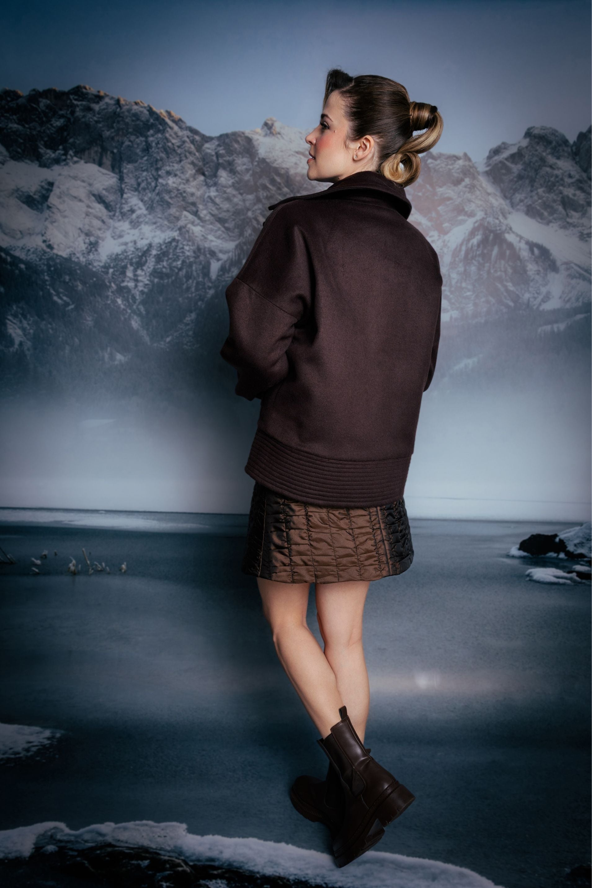 Mocha Brown Doublesided Wool Jacket