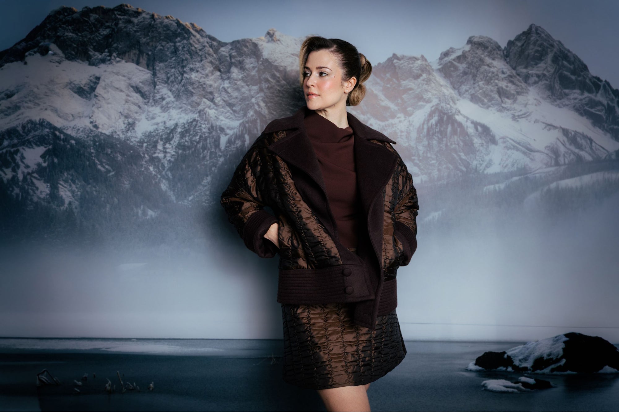 Mocha Brown Doublesided Wool Jacket