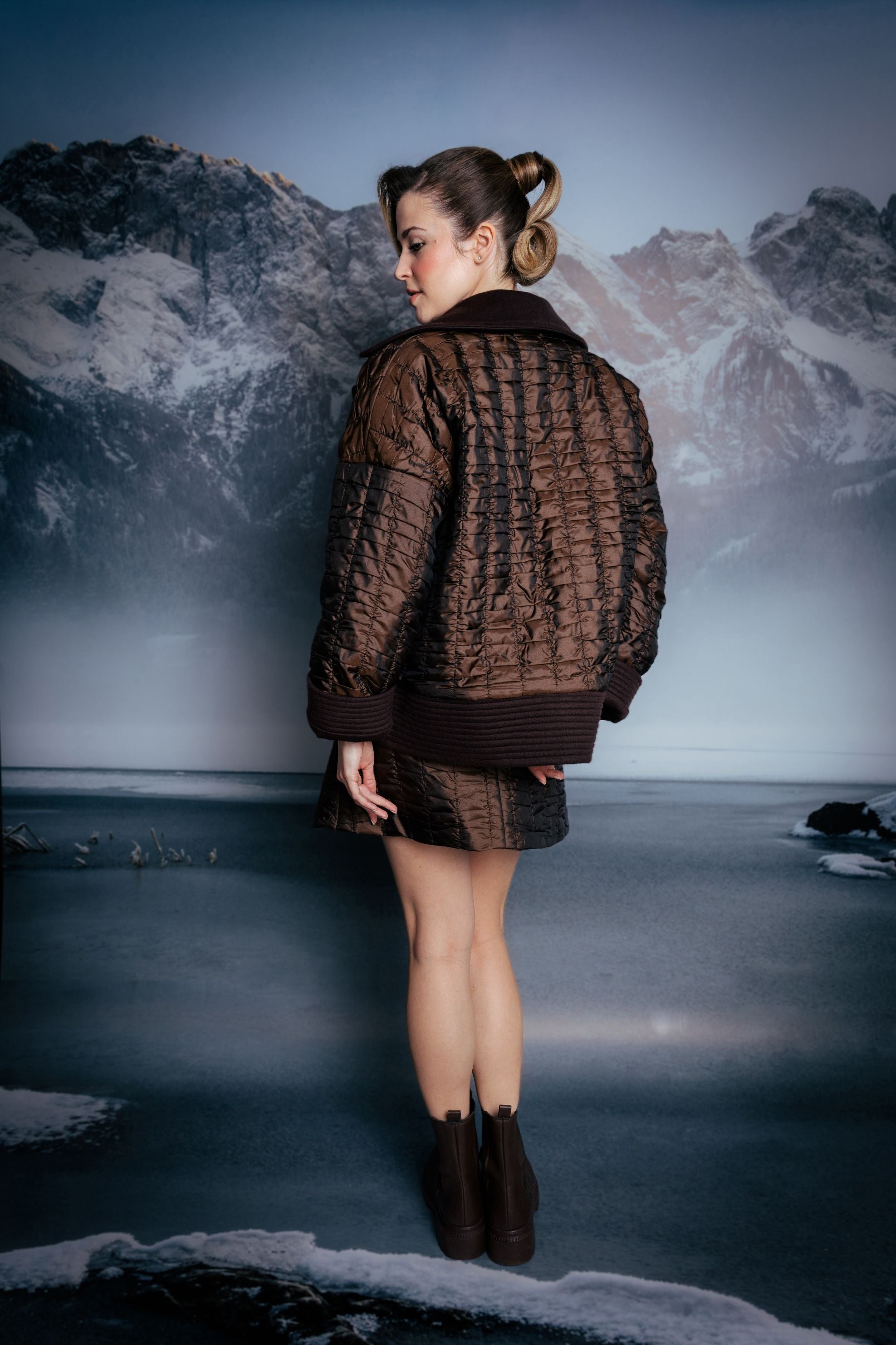 Mocha Brown Doublesided Wool Jacket