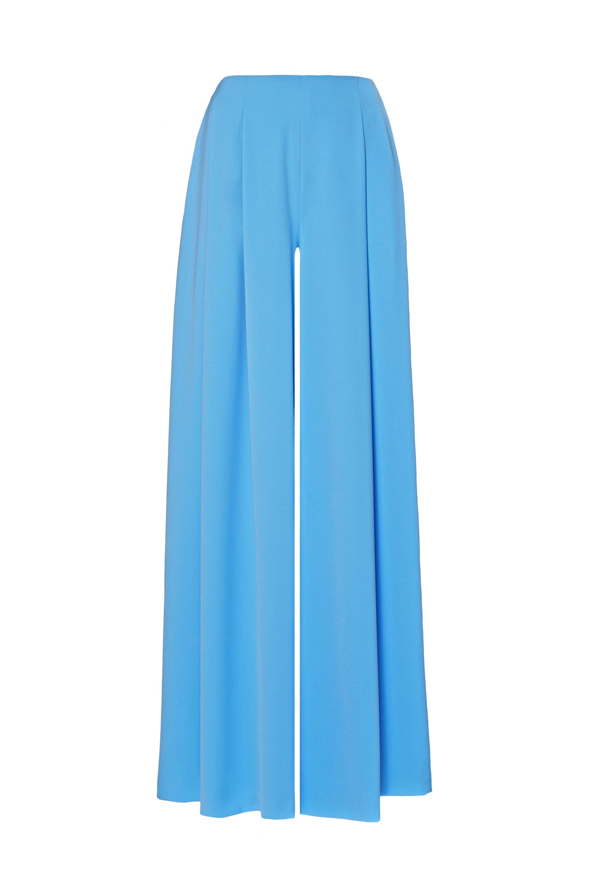 Blue Wide-Leg Trousers