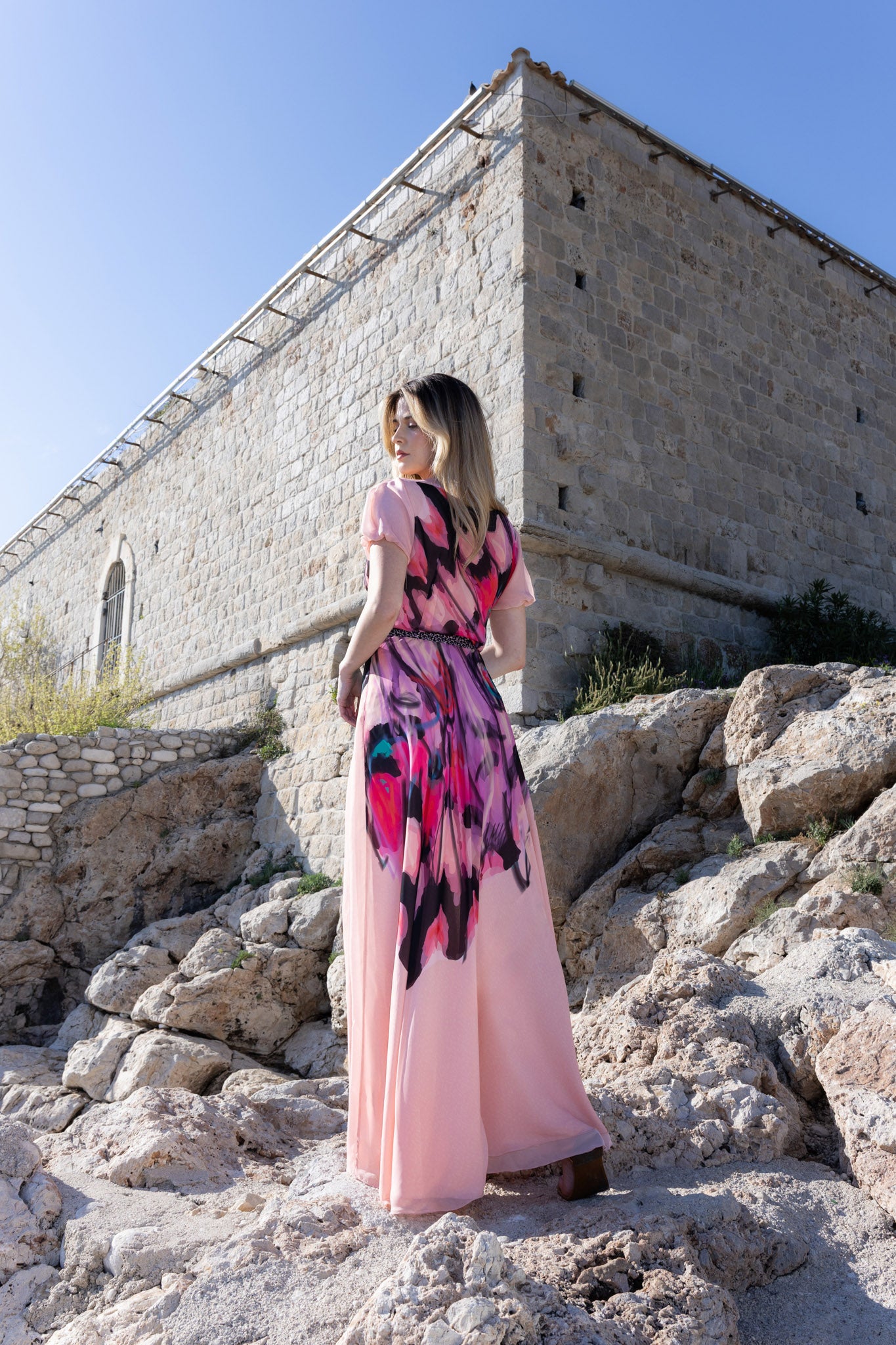 Rose Butterfly Custom Print Maxi Dress