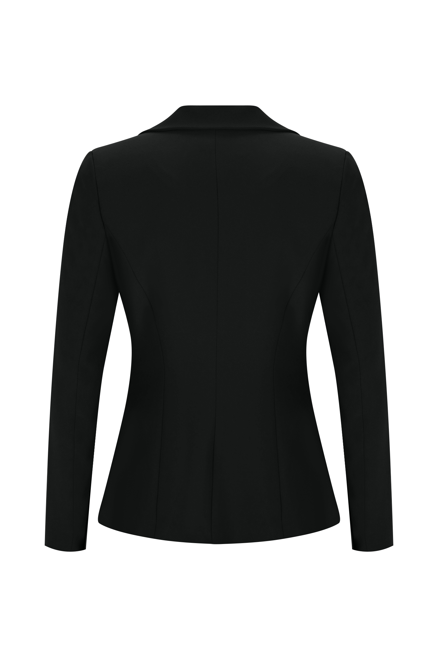 Black Crepe V-neckline Suit