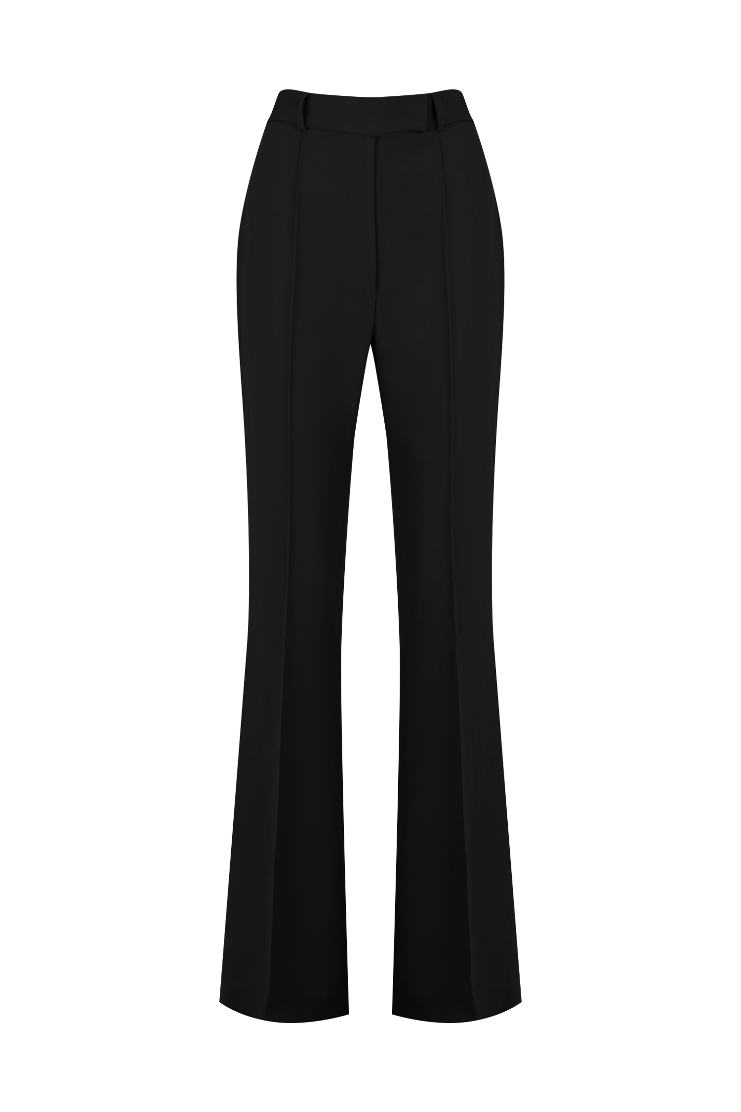 Black Crepe V-neckline Suit