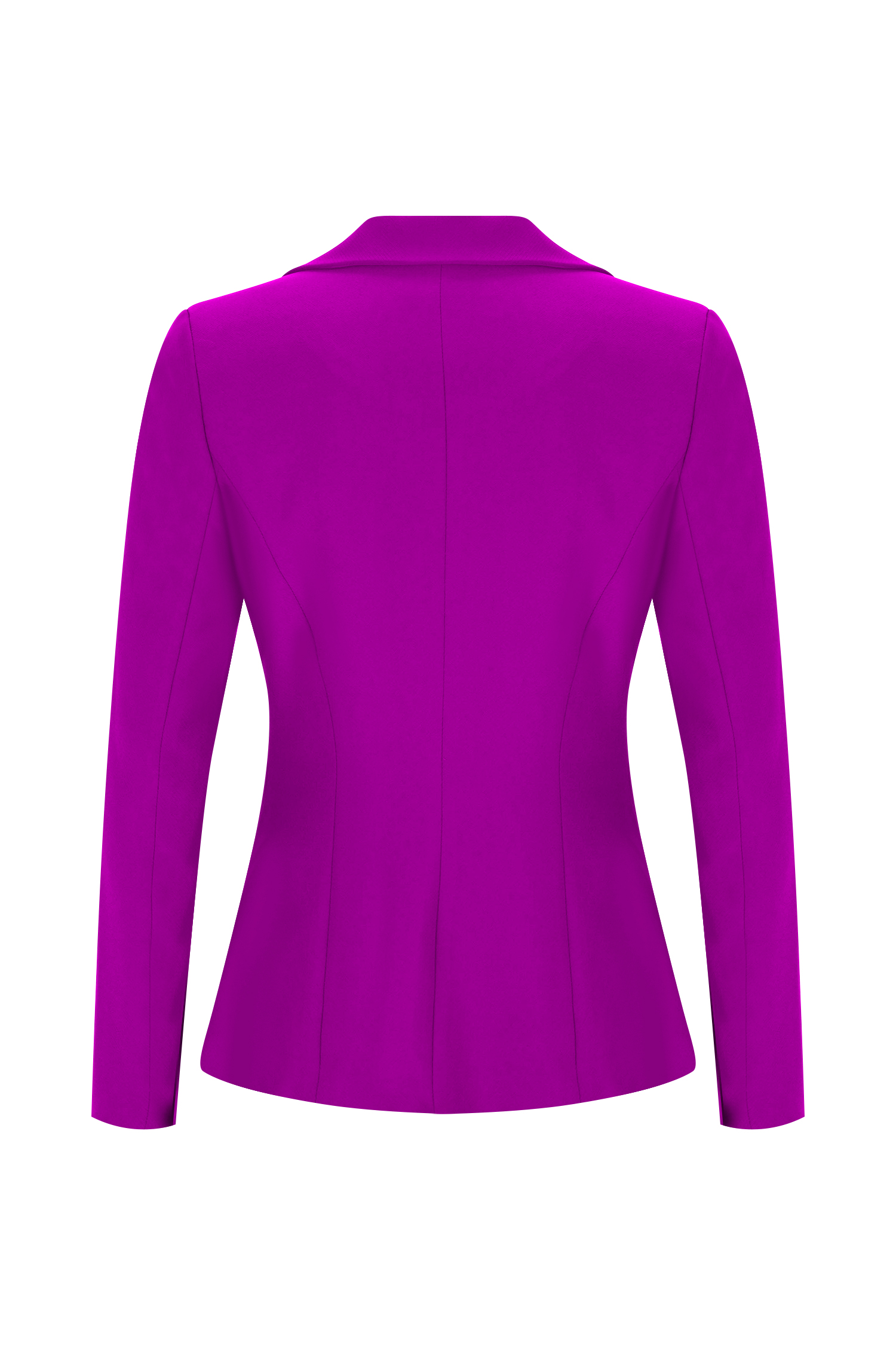 Fuchsia Crepe V-neckline Suit