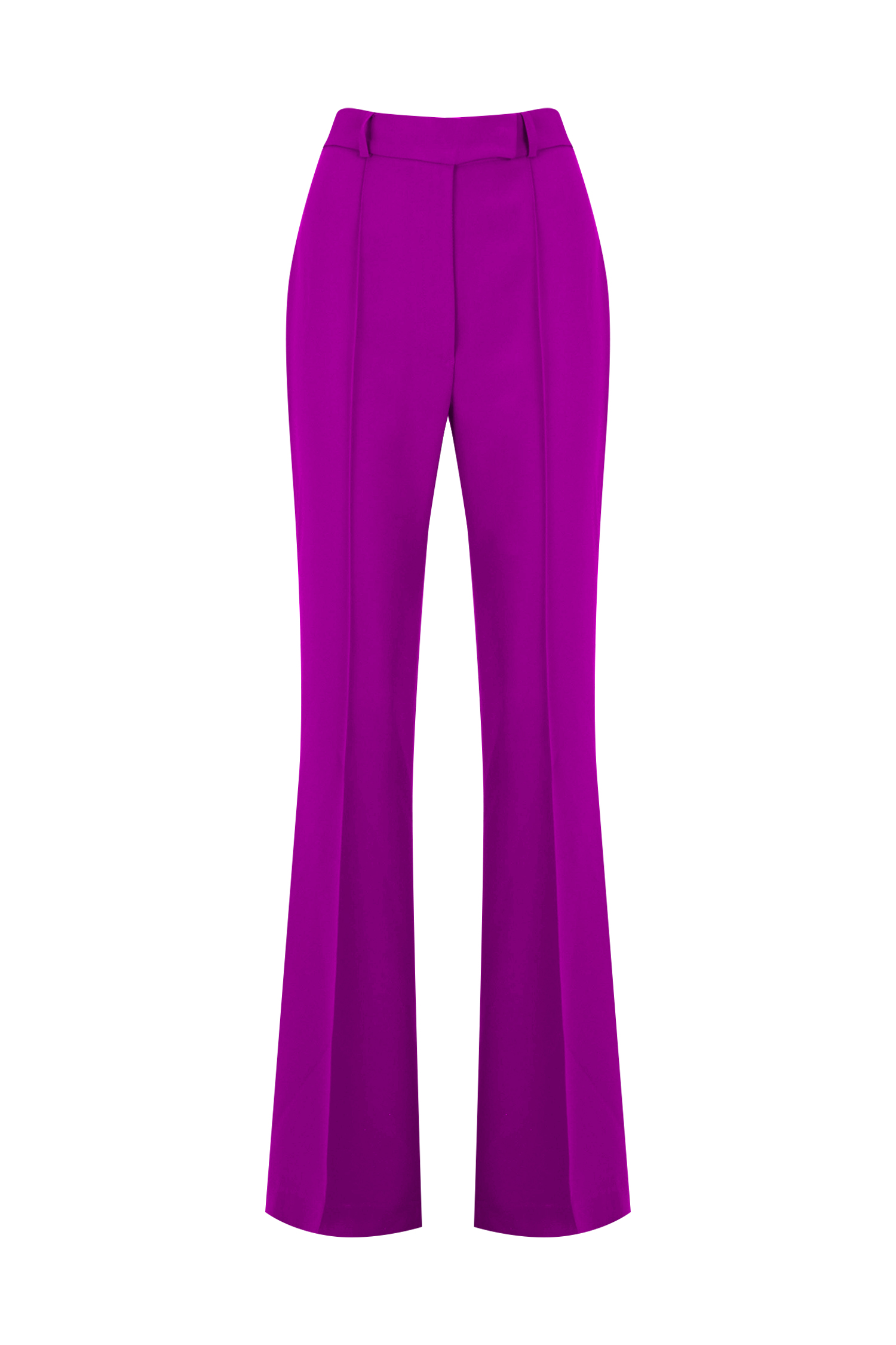 Fuchsia Crepe V-neckline Suit