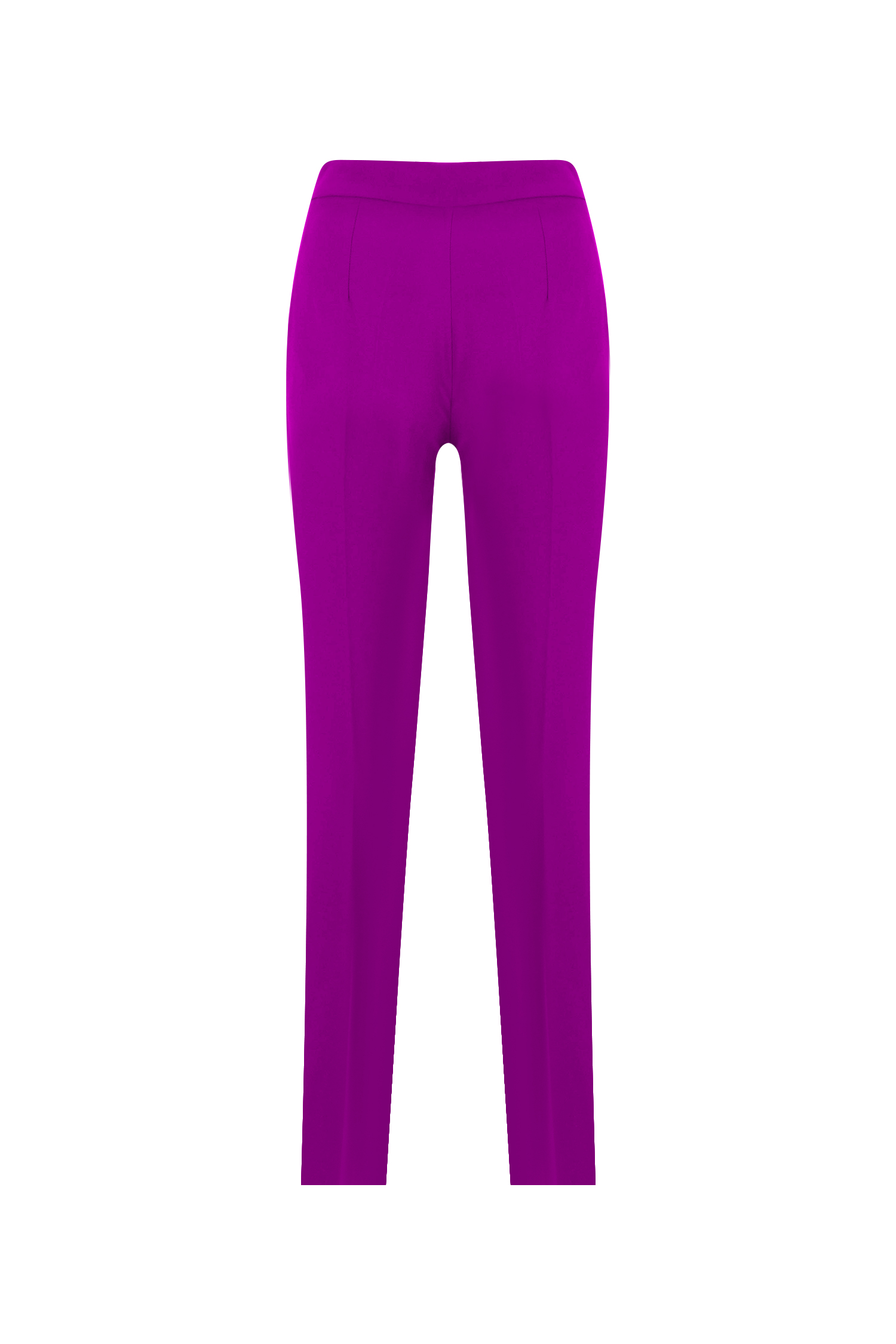 Fuchsia Crepe V-neckline Suit