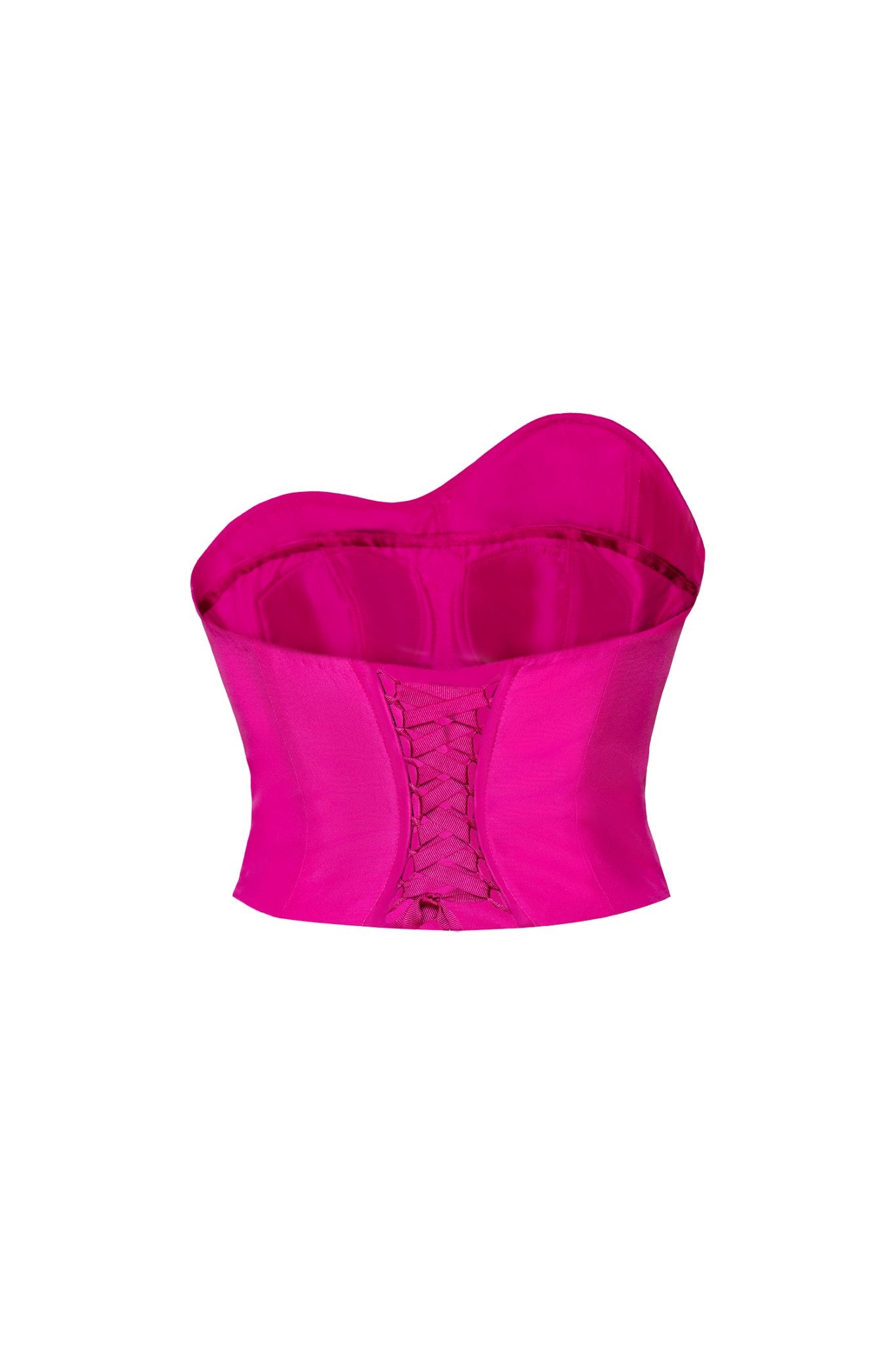 Fuchsia Duchesse Satin Bodice