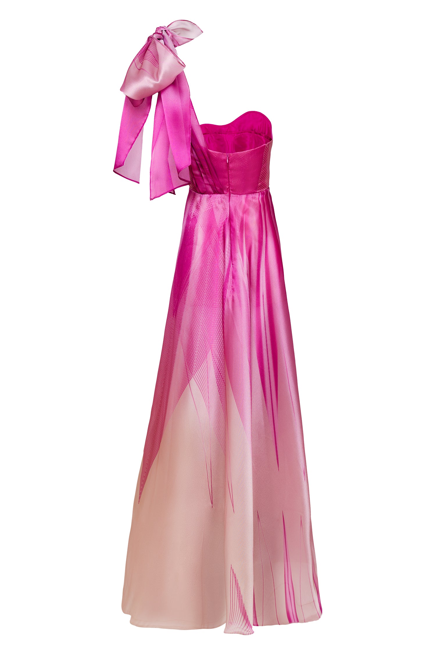 Made-to-Order Pink Shoulder Bow Gown